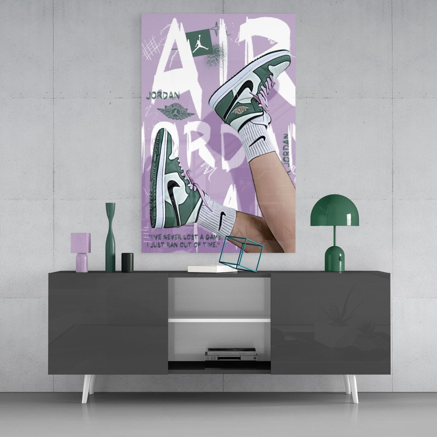 Air Jordan Glass Wall Art || Designers Collection