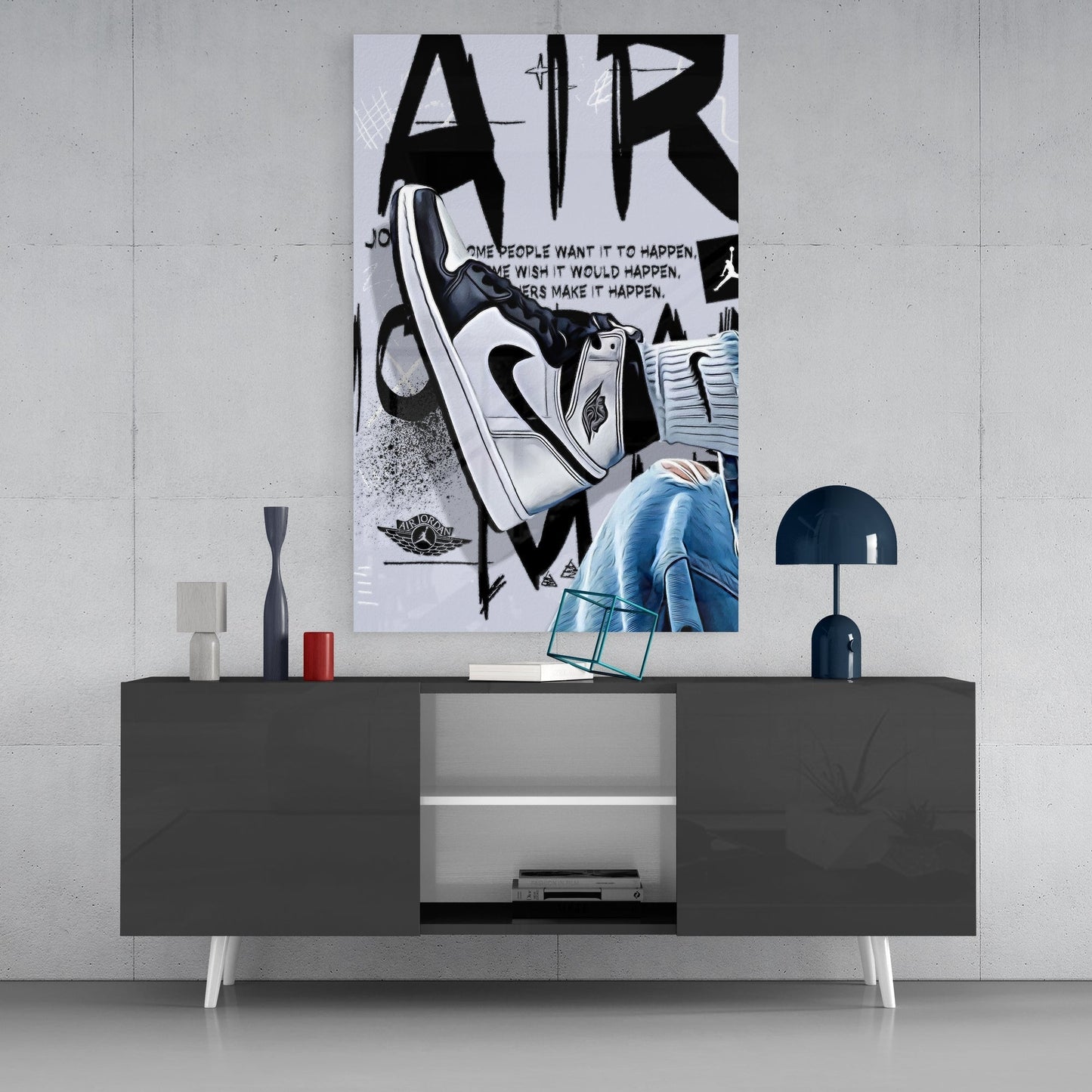 Air Jordan Glass Wall Art || Designers Collection