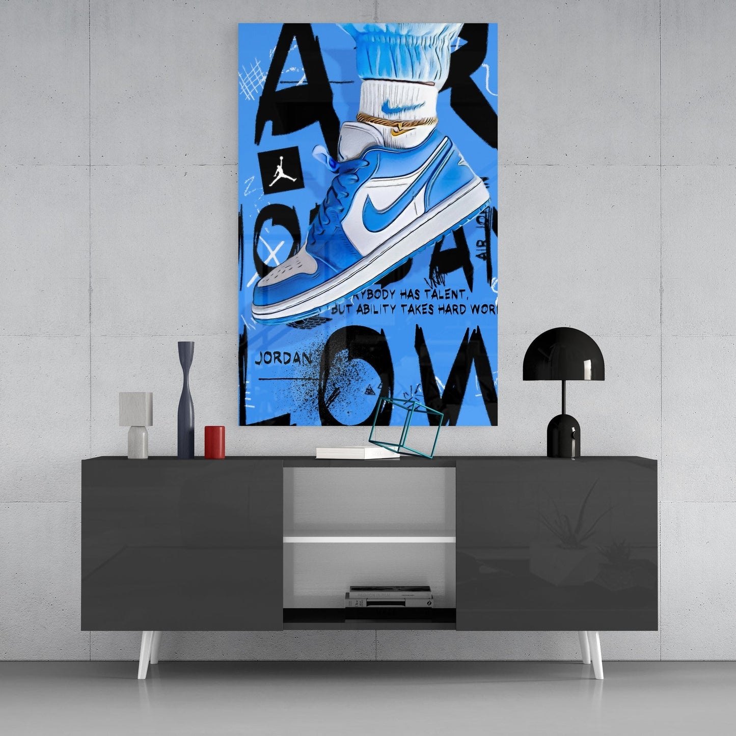 Air Jordan Glass Wall Art || Designers Collection