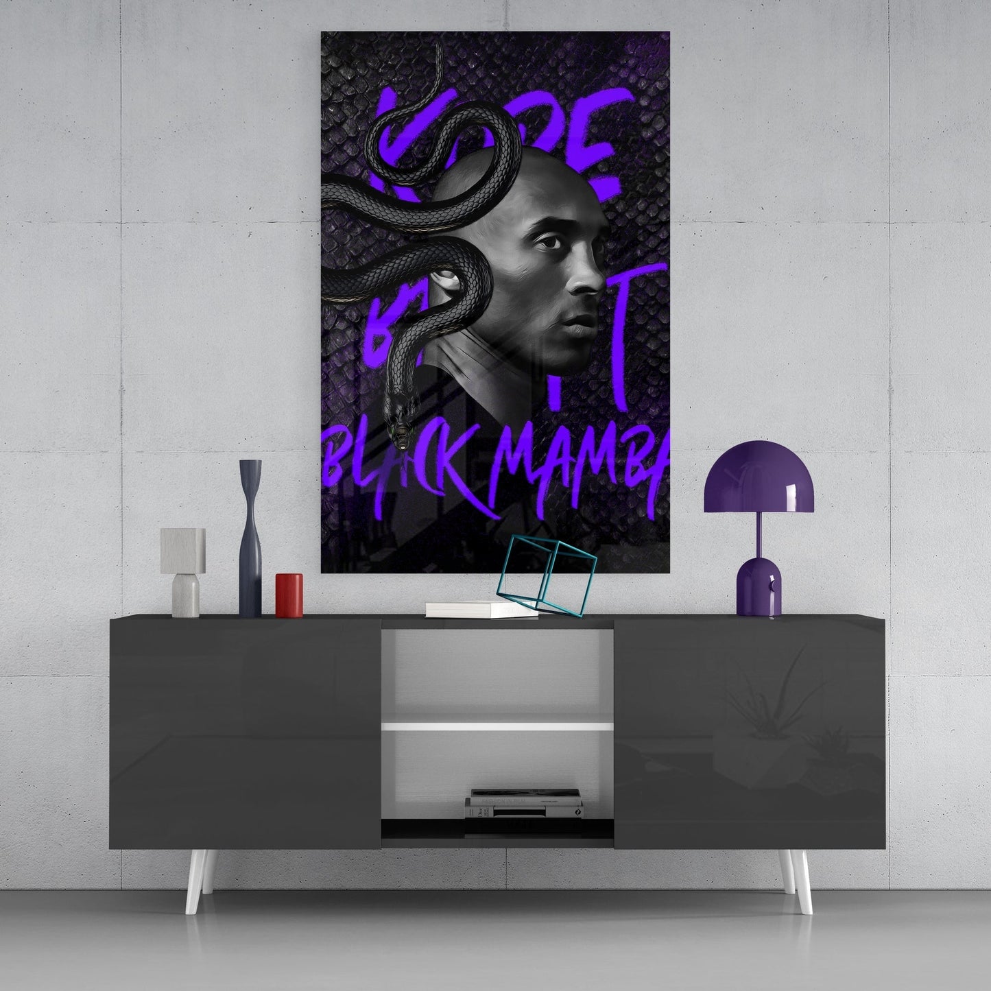 Kobe Bryant, Black Mamba Glass Wall Art || Designers Collection