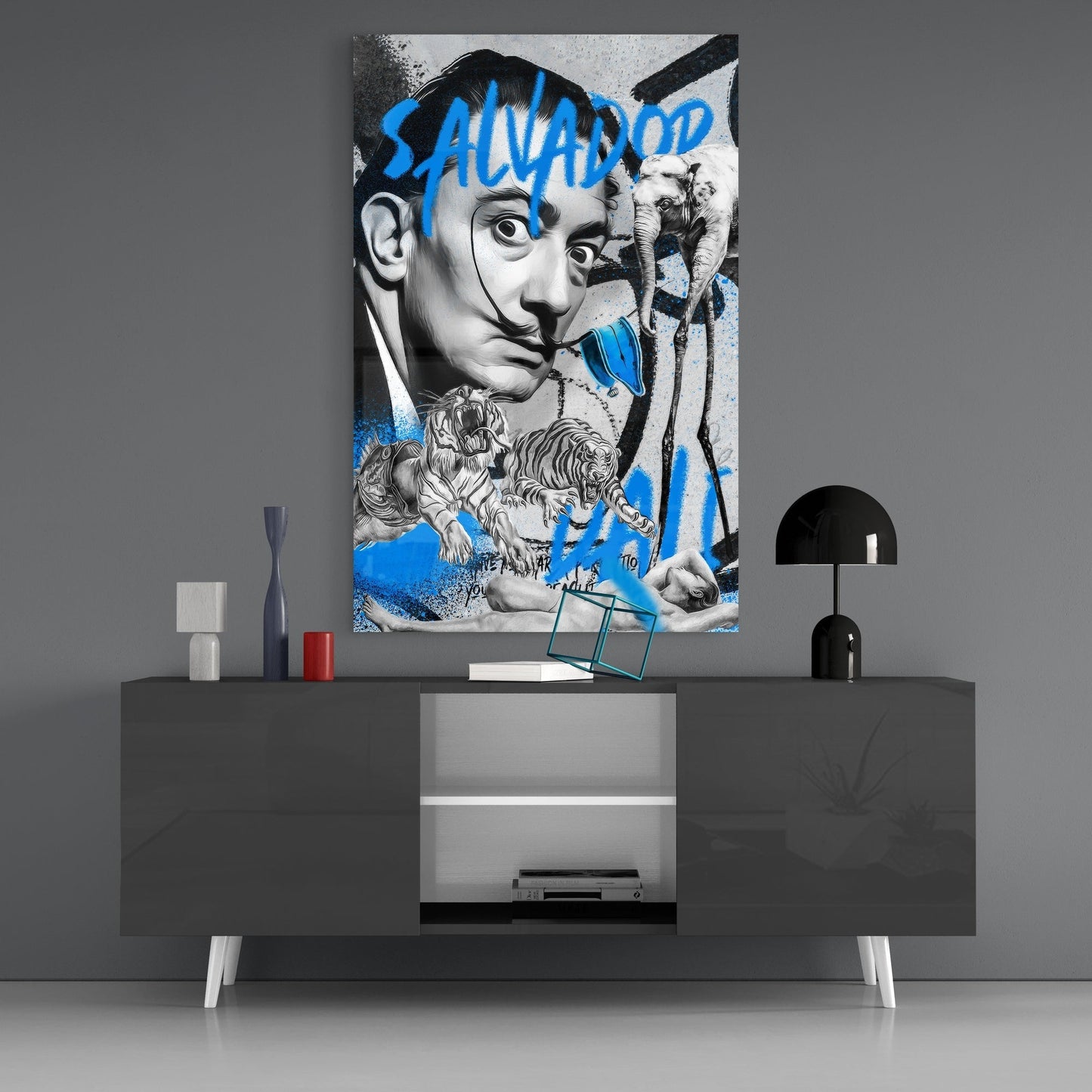 Salvador Dali and The Jungle Glass Wall Art || Designers Collection