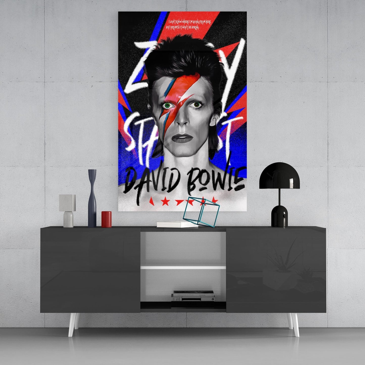 David Bowie Glass Wall Art || Designers Collection