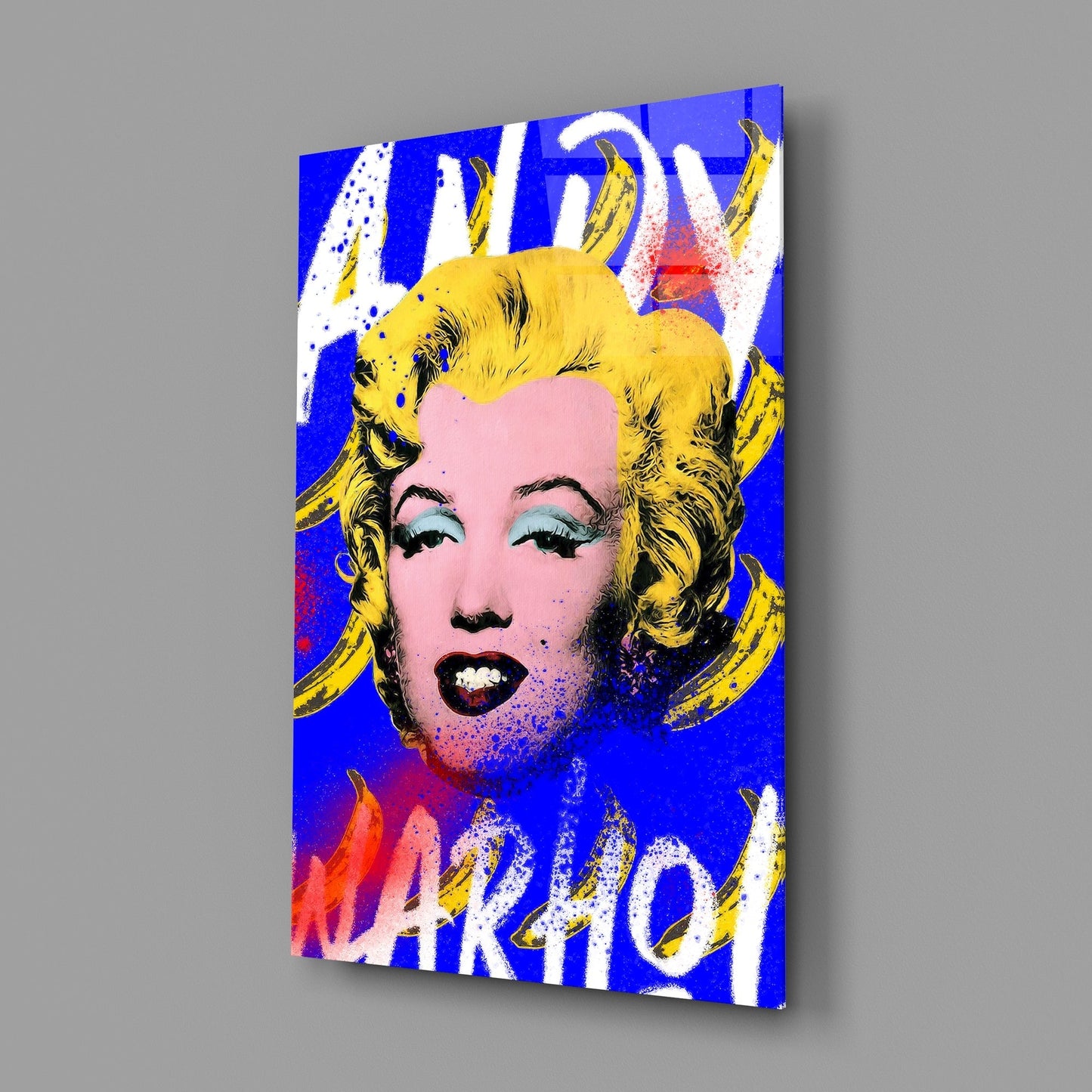 Andy Warhol and Marilyn Monroe Glass Wall Art || Designers Collection