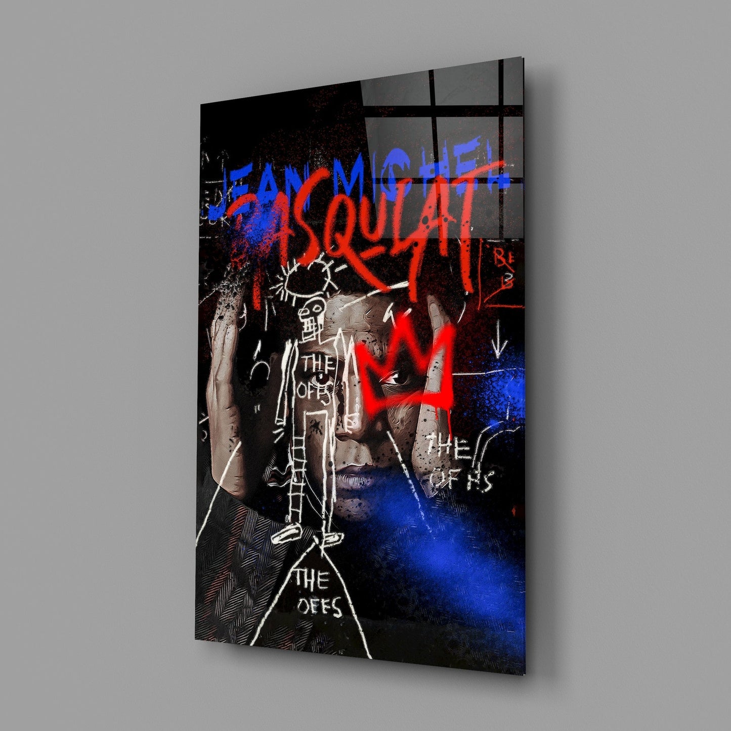 Style of Jean-Michel Basquiat Glass Wall Art || Designers Collection