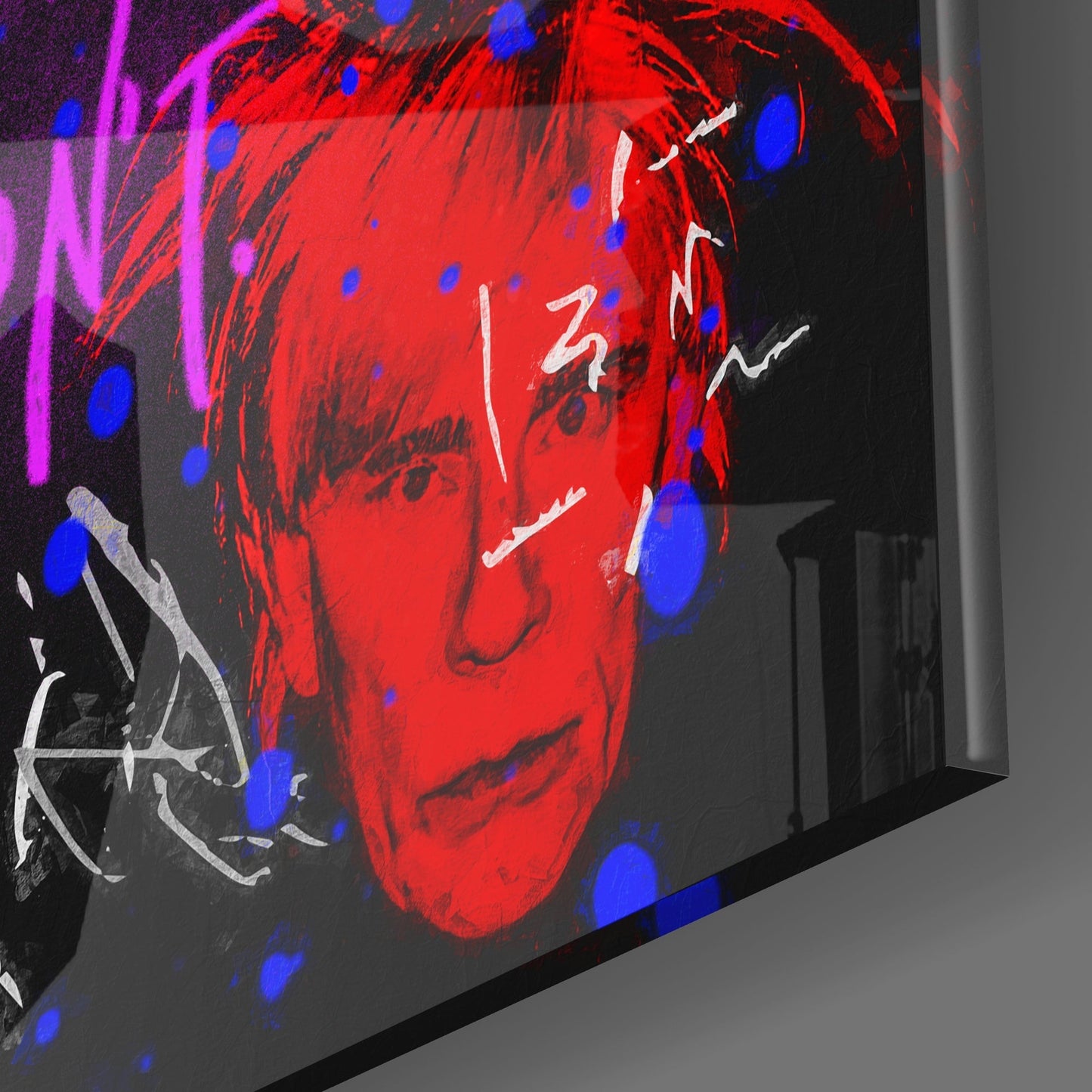 Andy Warhol and Himself Glass Wall Art || Designers Collection