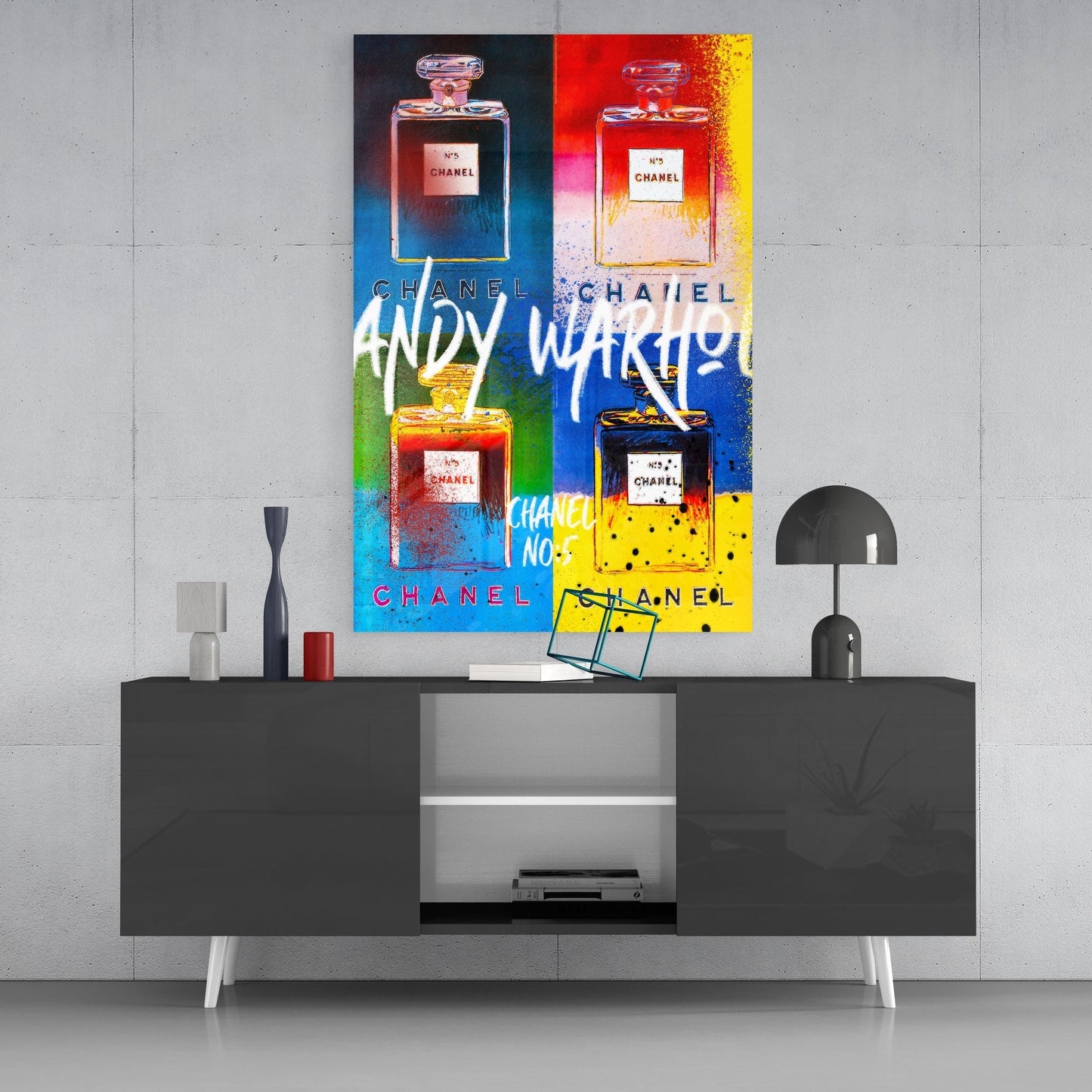 Andy Warhol and Chanel Glass Wall Art || Designers Collection