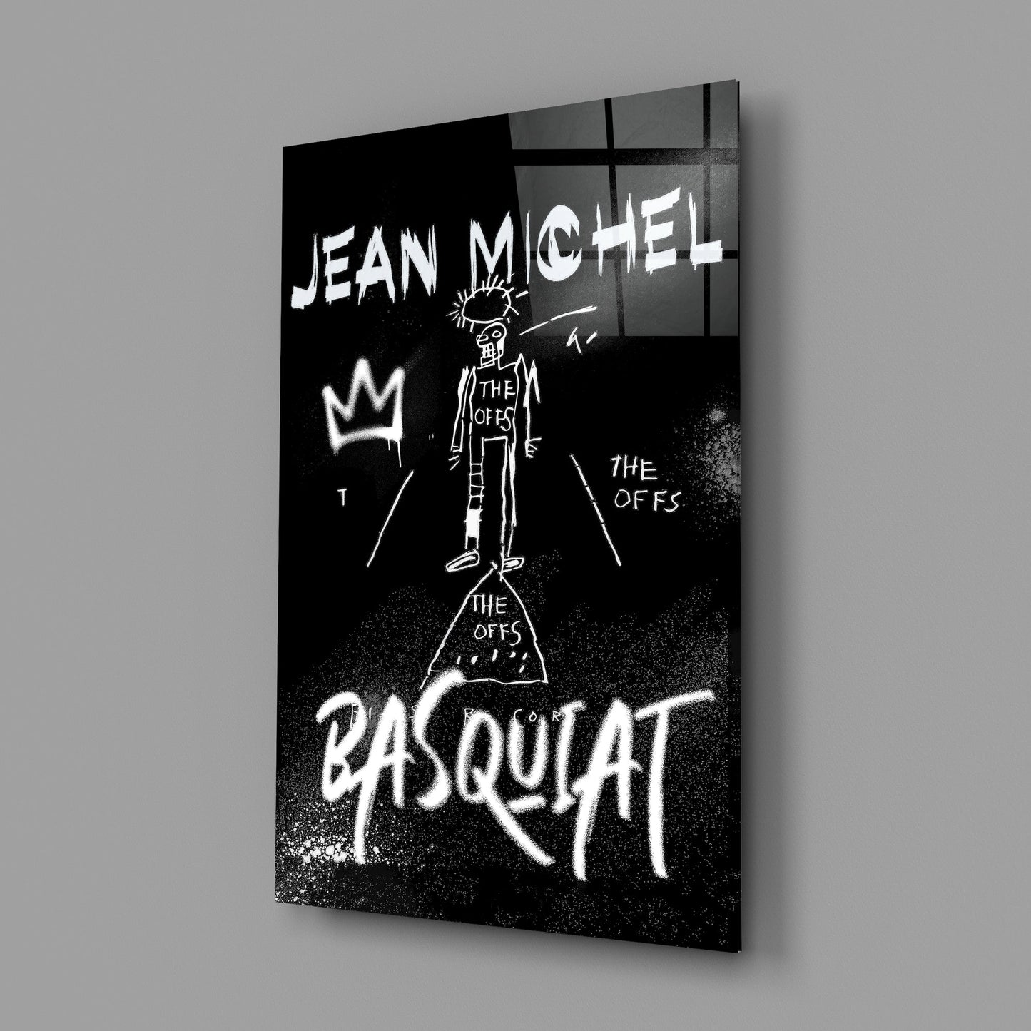 Style of Jean-Michel Basquiat Glass Wall Art || Designers Collection
