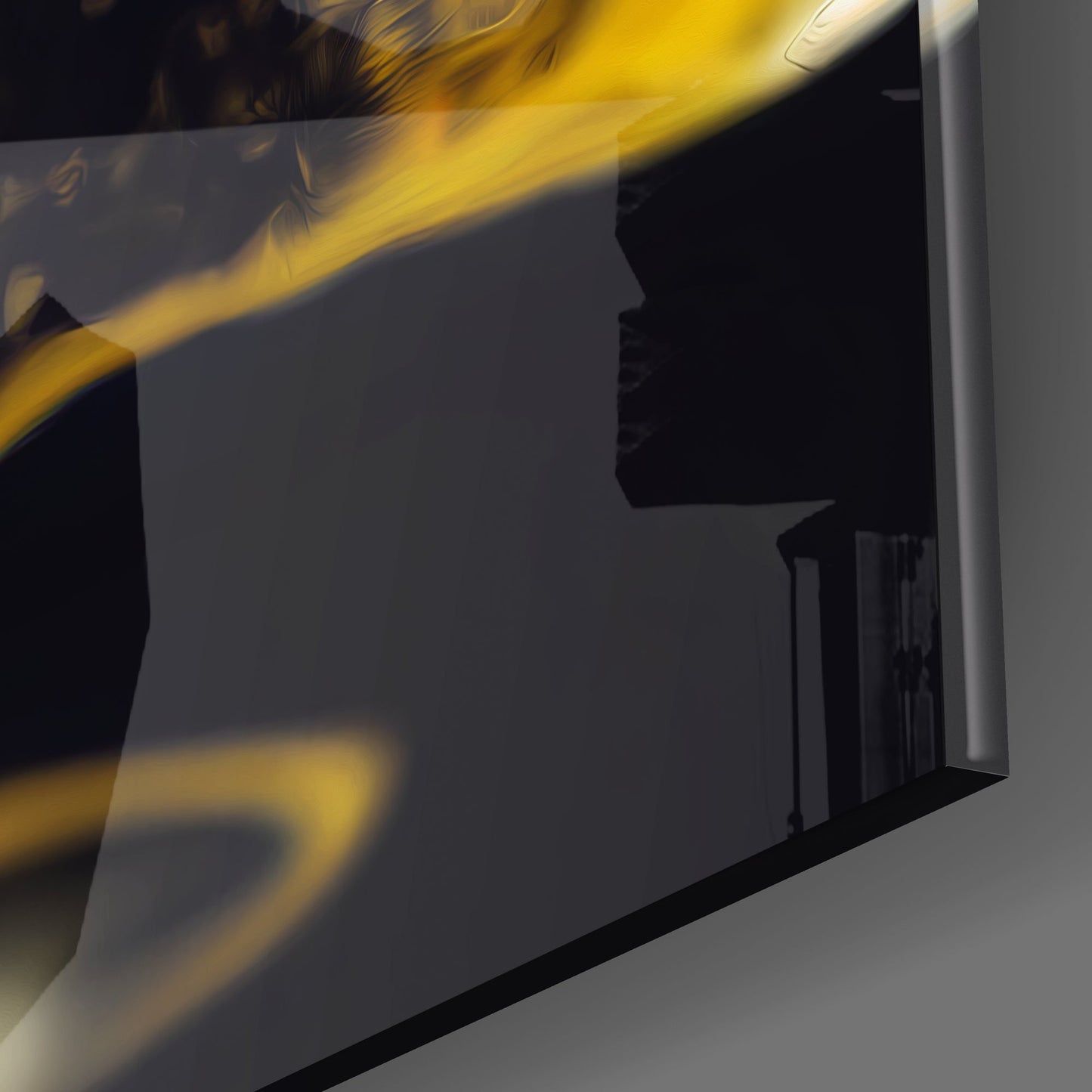 Golden Splash Glass Wall Art || Designers Collection