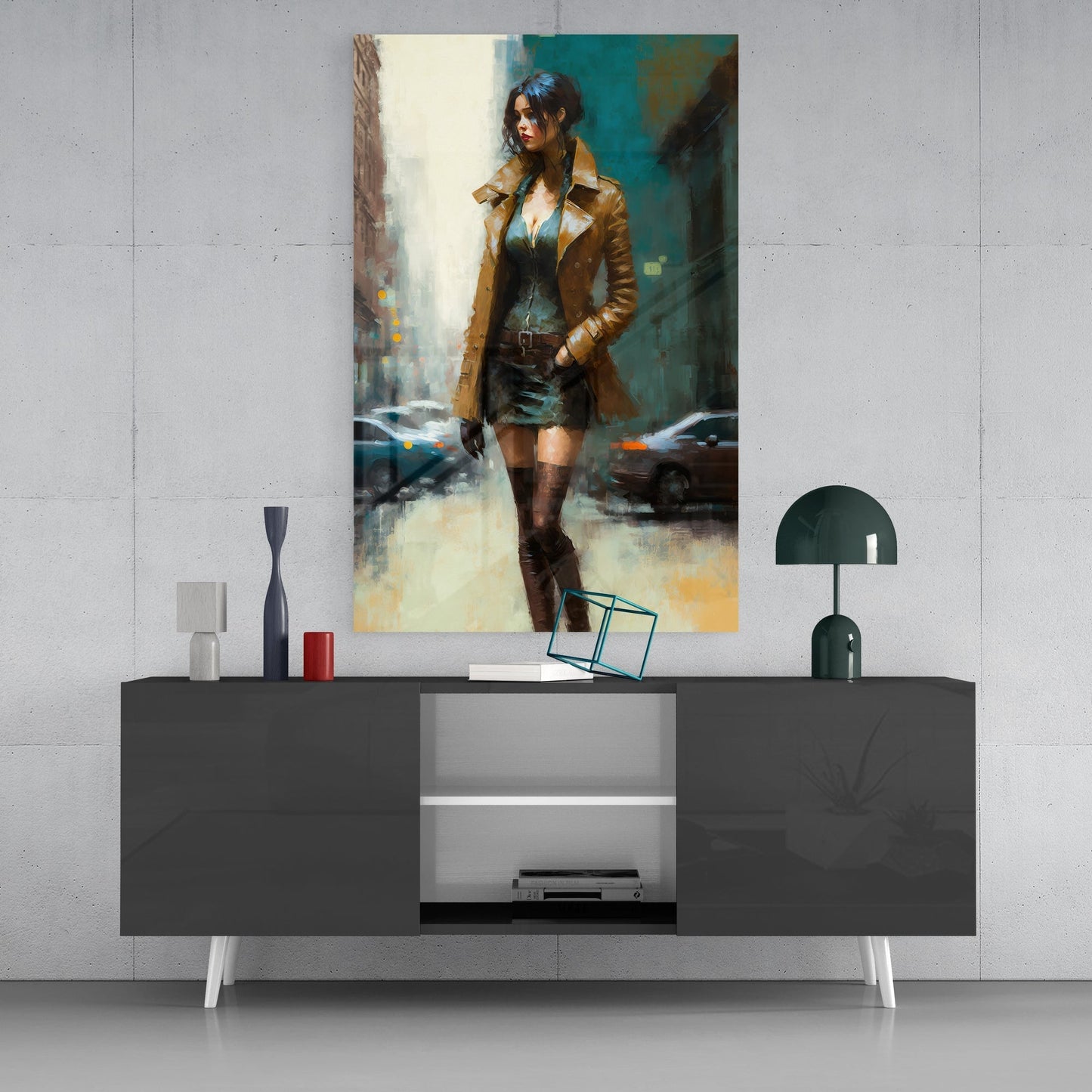 Pose Womenly Glass Wall Art || Designers Collection