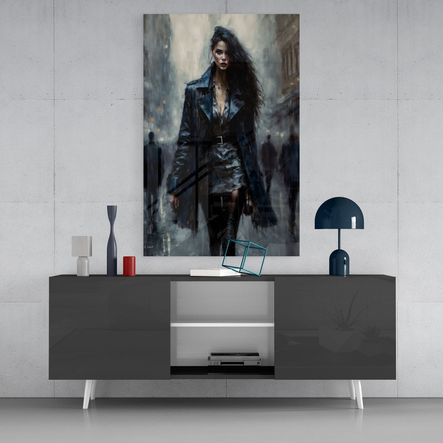 Walk Womenly Glass Wall Art || Designers Collection