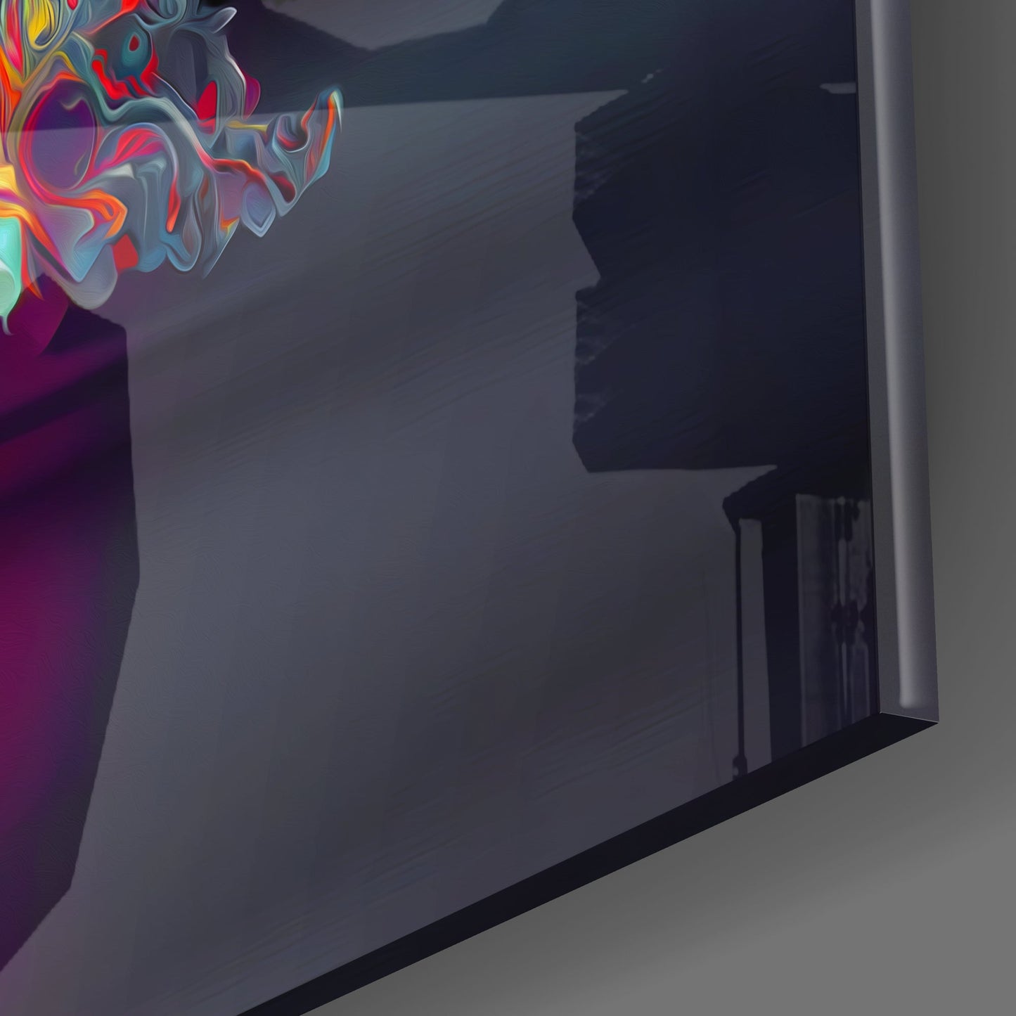 Diamond Skull Glass Wall Art || Designers Collection