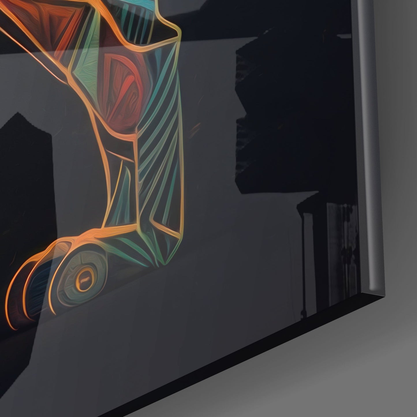 Lion Glass Wall Art || Designers Collection