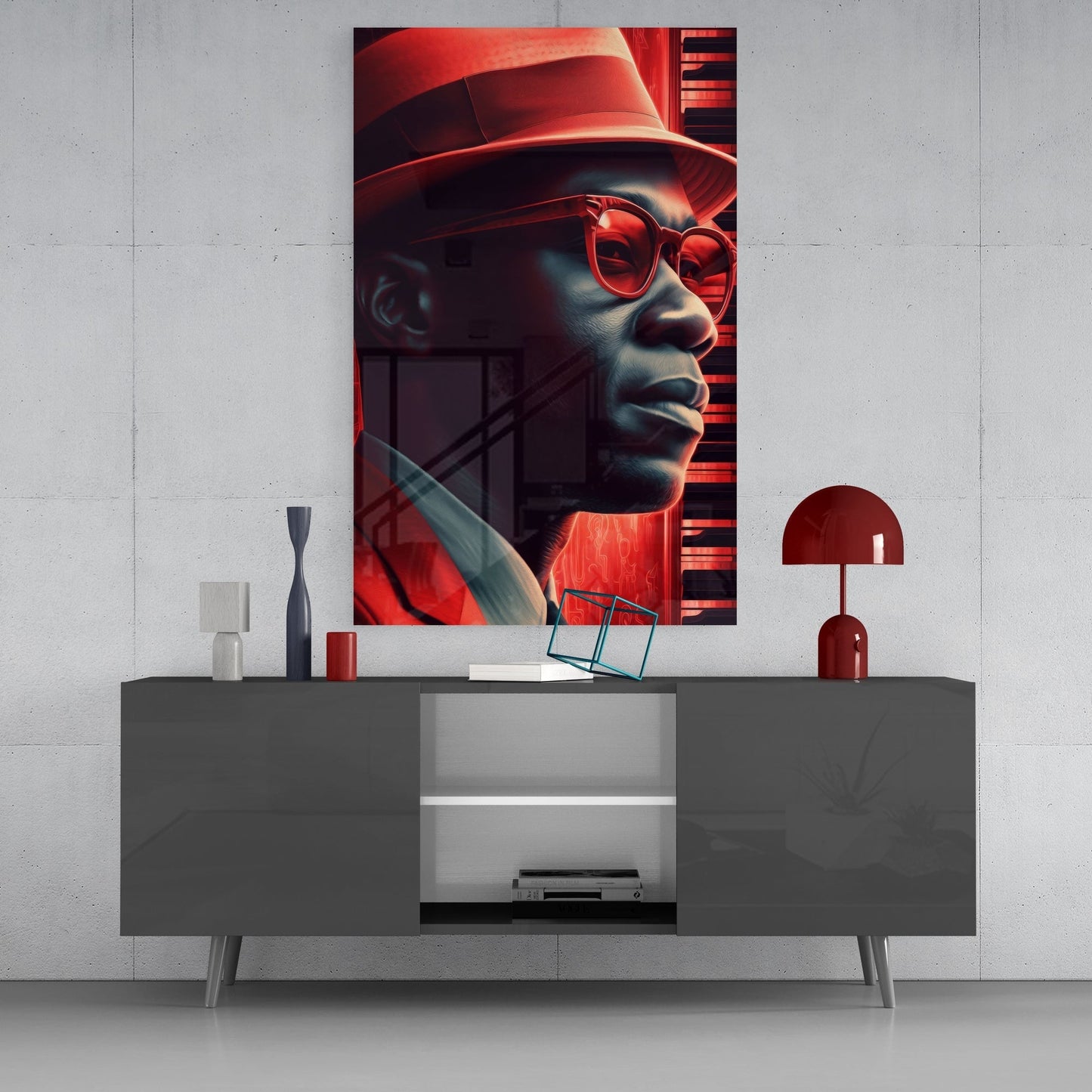 Jazz Glass Wall Art || Designer's Collection