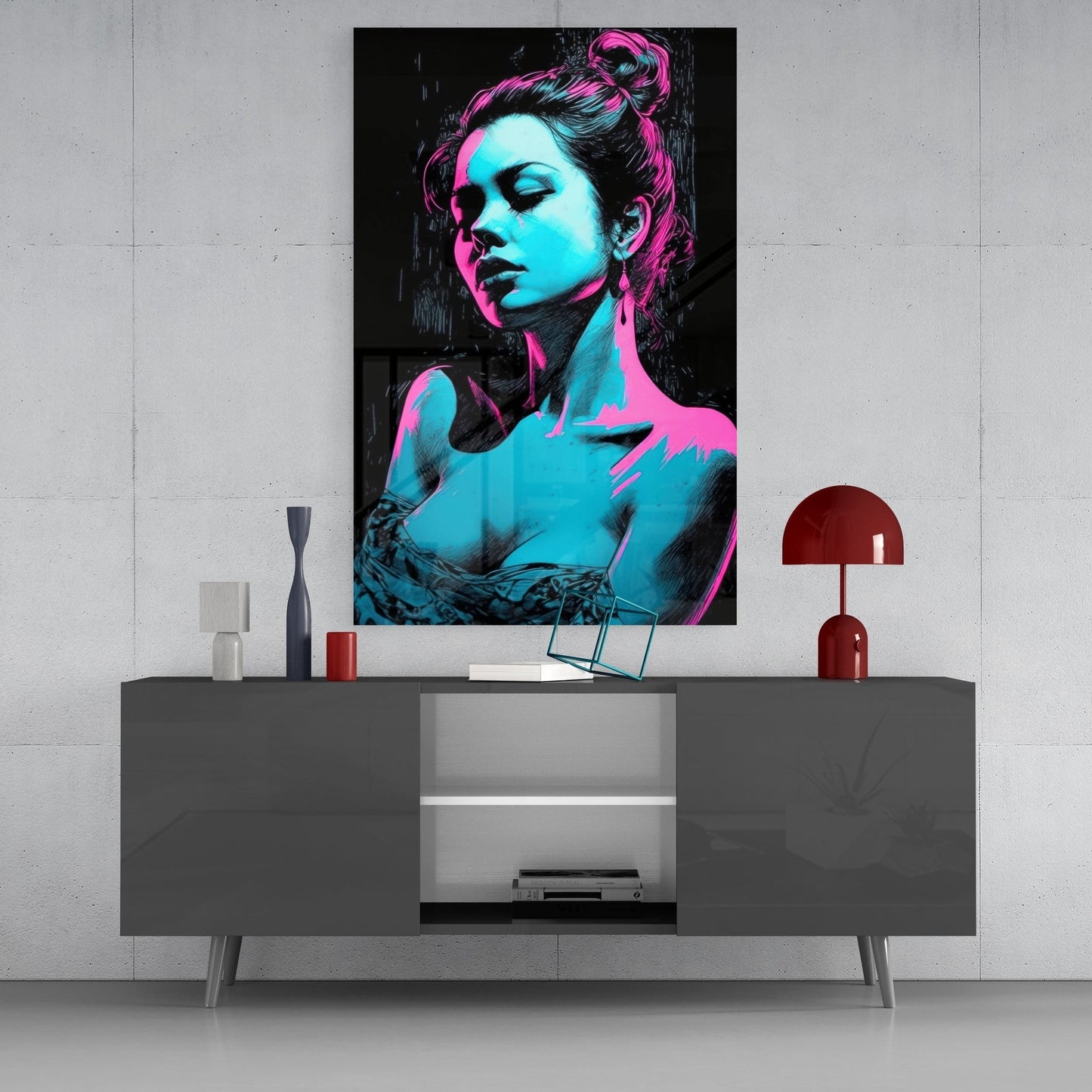 Girl Glass Wall Art || Designer's Collection