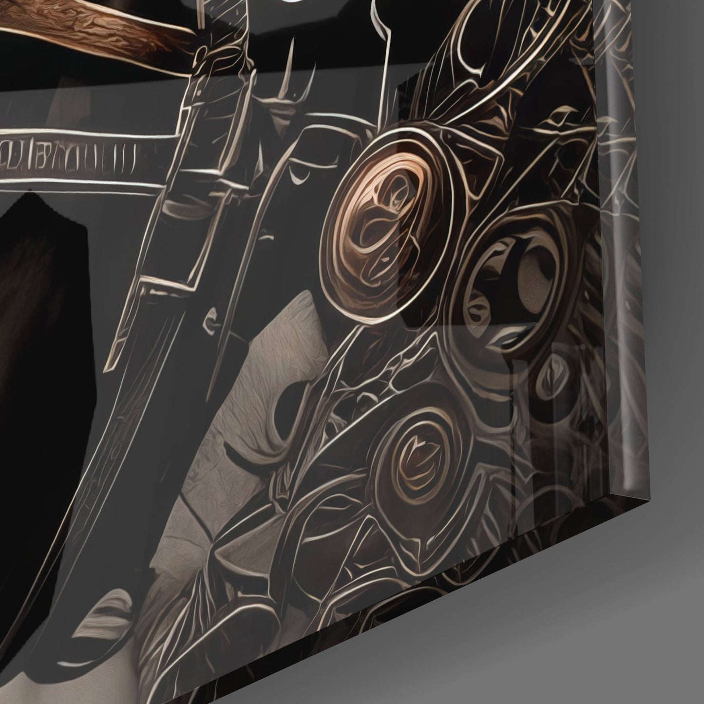 Warrior's Horse Glass Wall Art || Designer's Collection