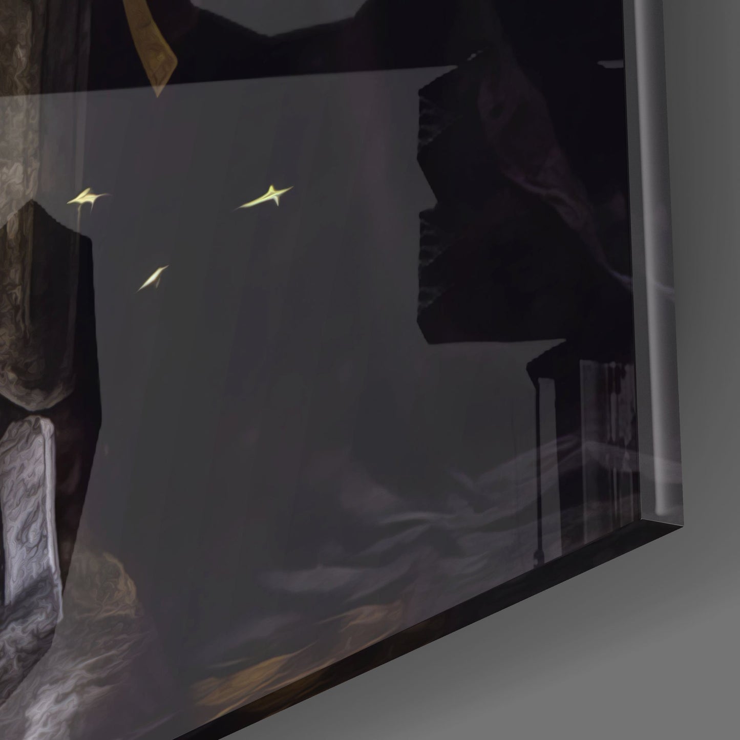 Batman in the Throne Glass Wall Art || Designer's Collection