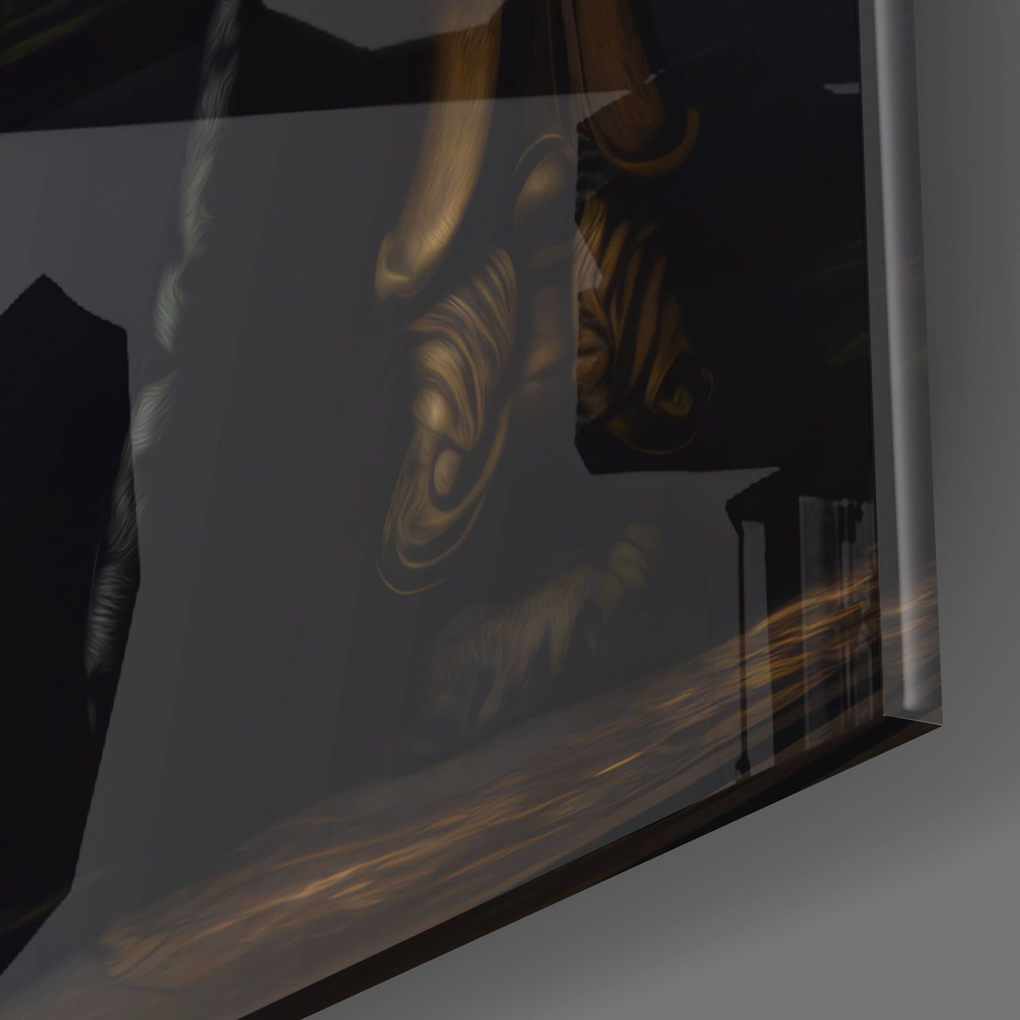 Elvis Presley in the Throne Glass Wall Art || Designer's Collection