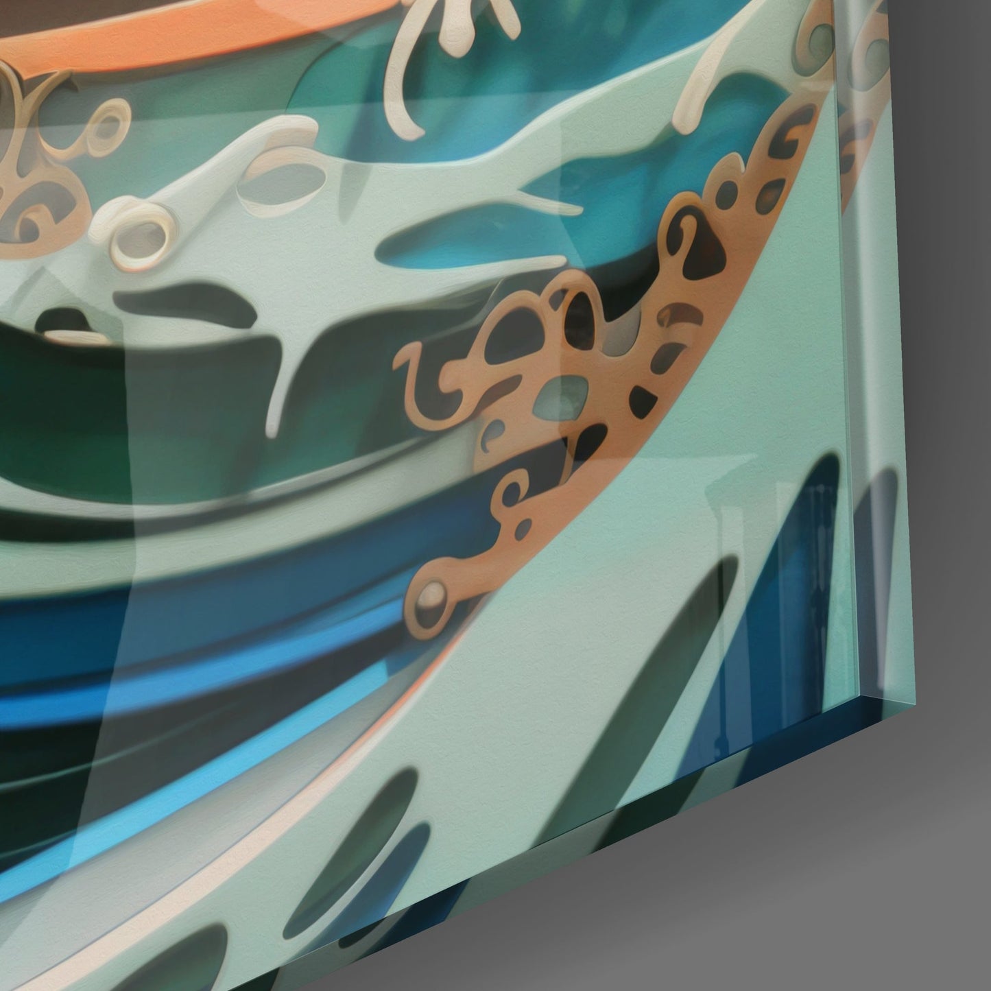 Waves, Trees or Mountains Glass Wall Art || Designer's Collection