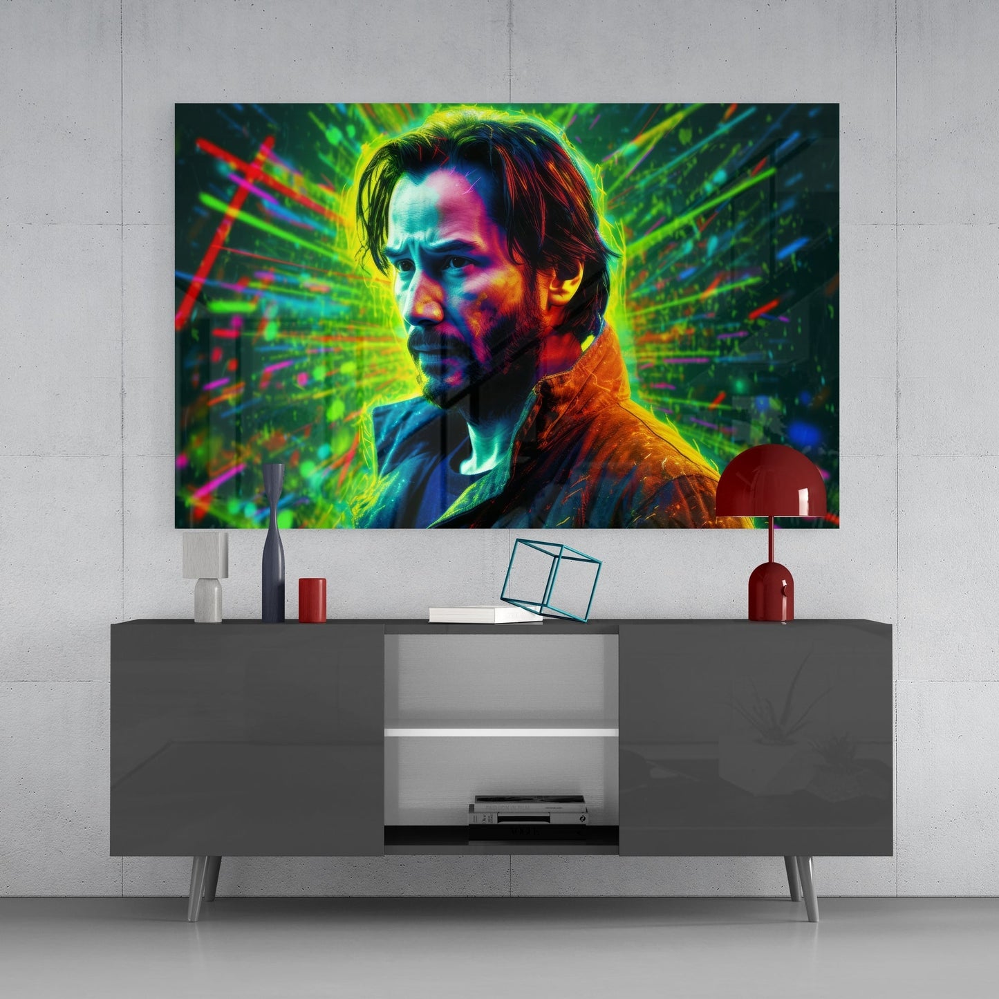 Keanu Reeves Glass Wall Art || Designer's Collection