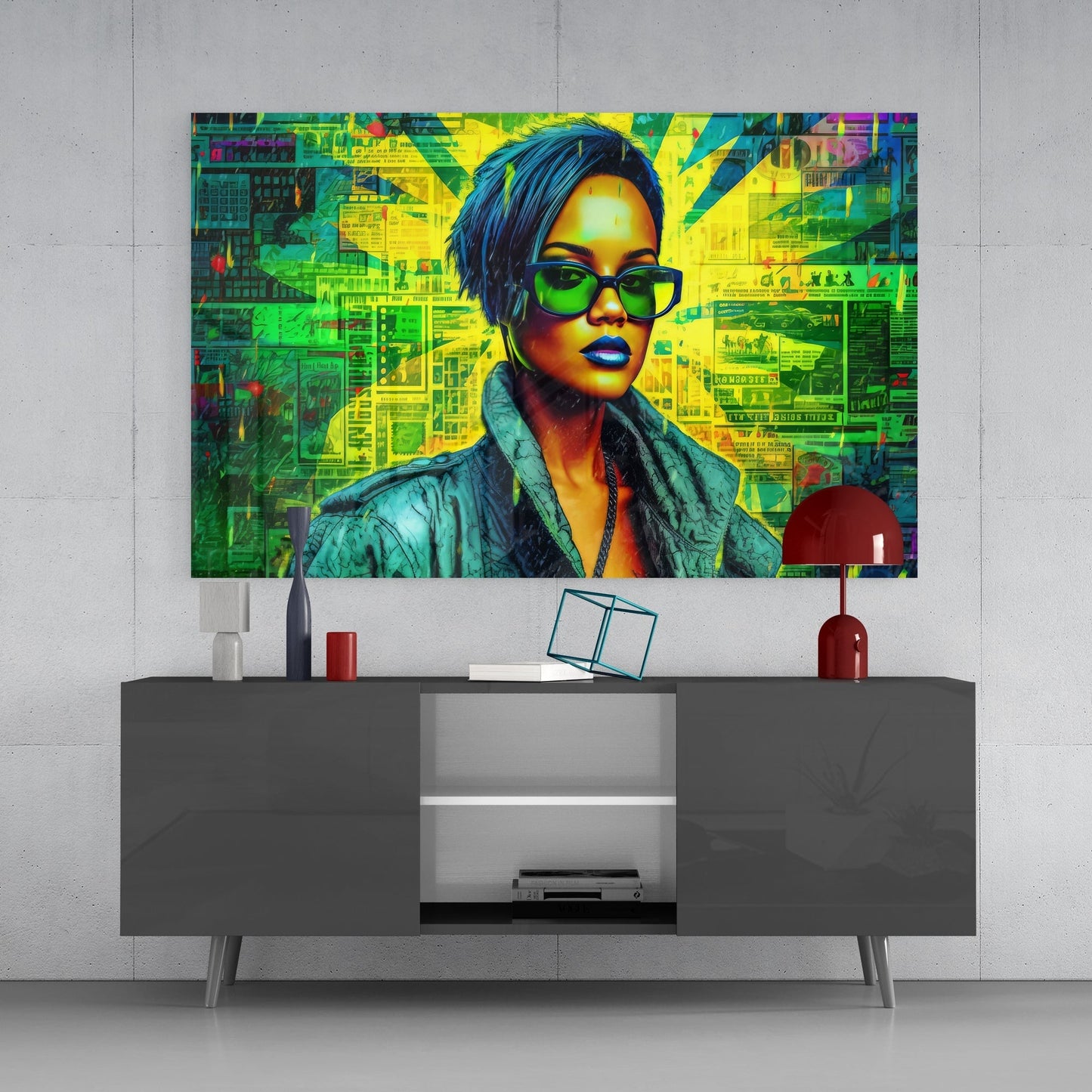 Rihanna Glass Wall Art || Designer's Collection