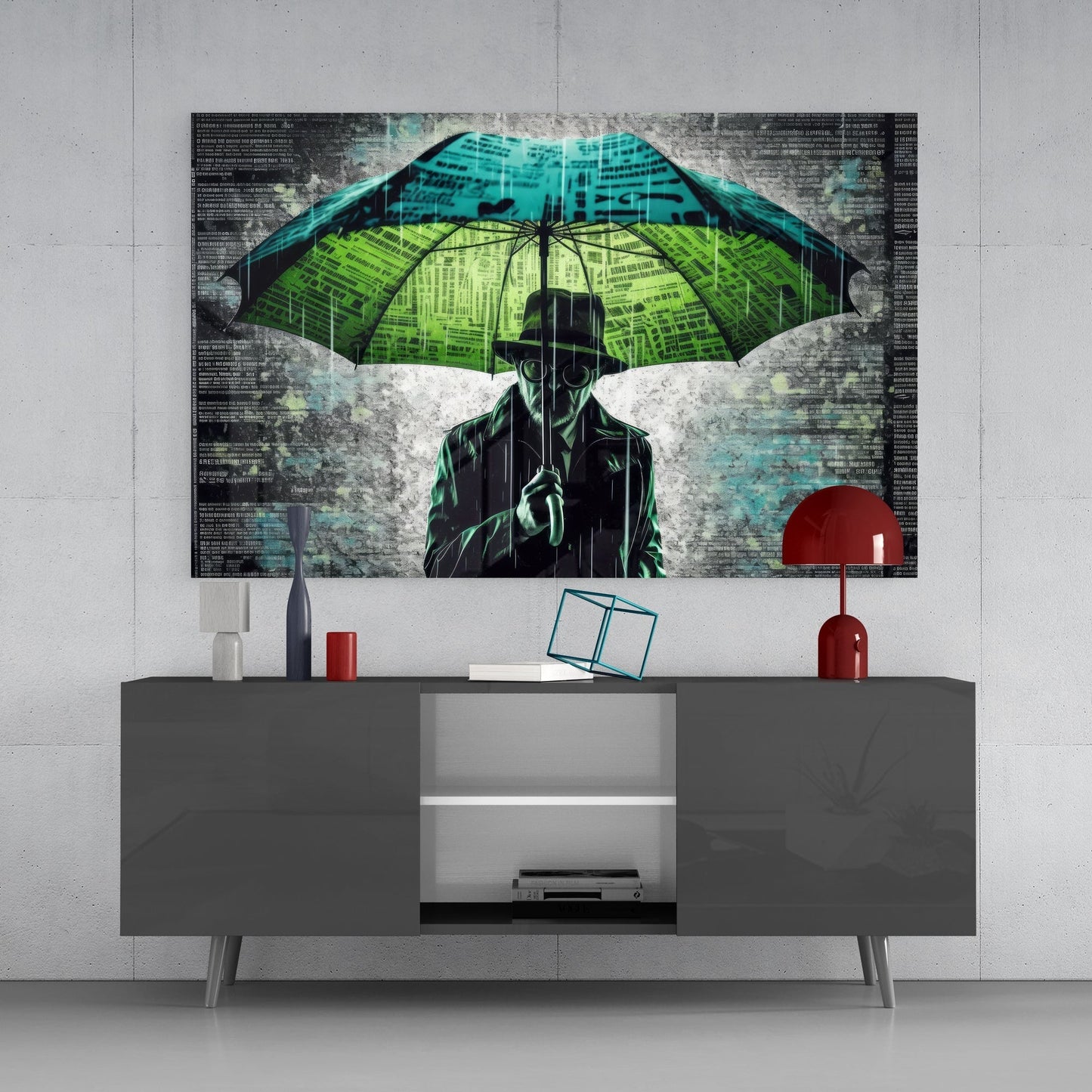 Rain of Answers Glass Wall Art || Designer's Collection