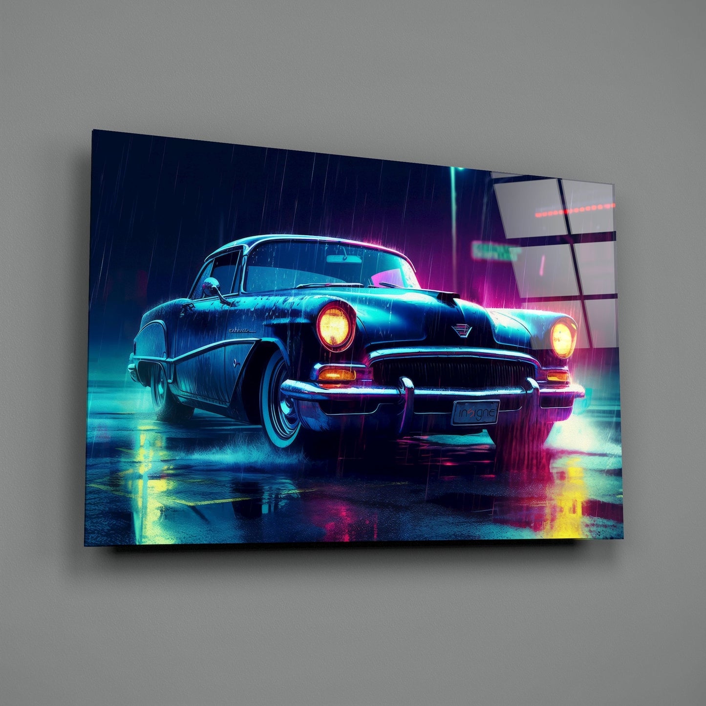 Cadillac Glass Wall Art || Designer's Collection