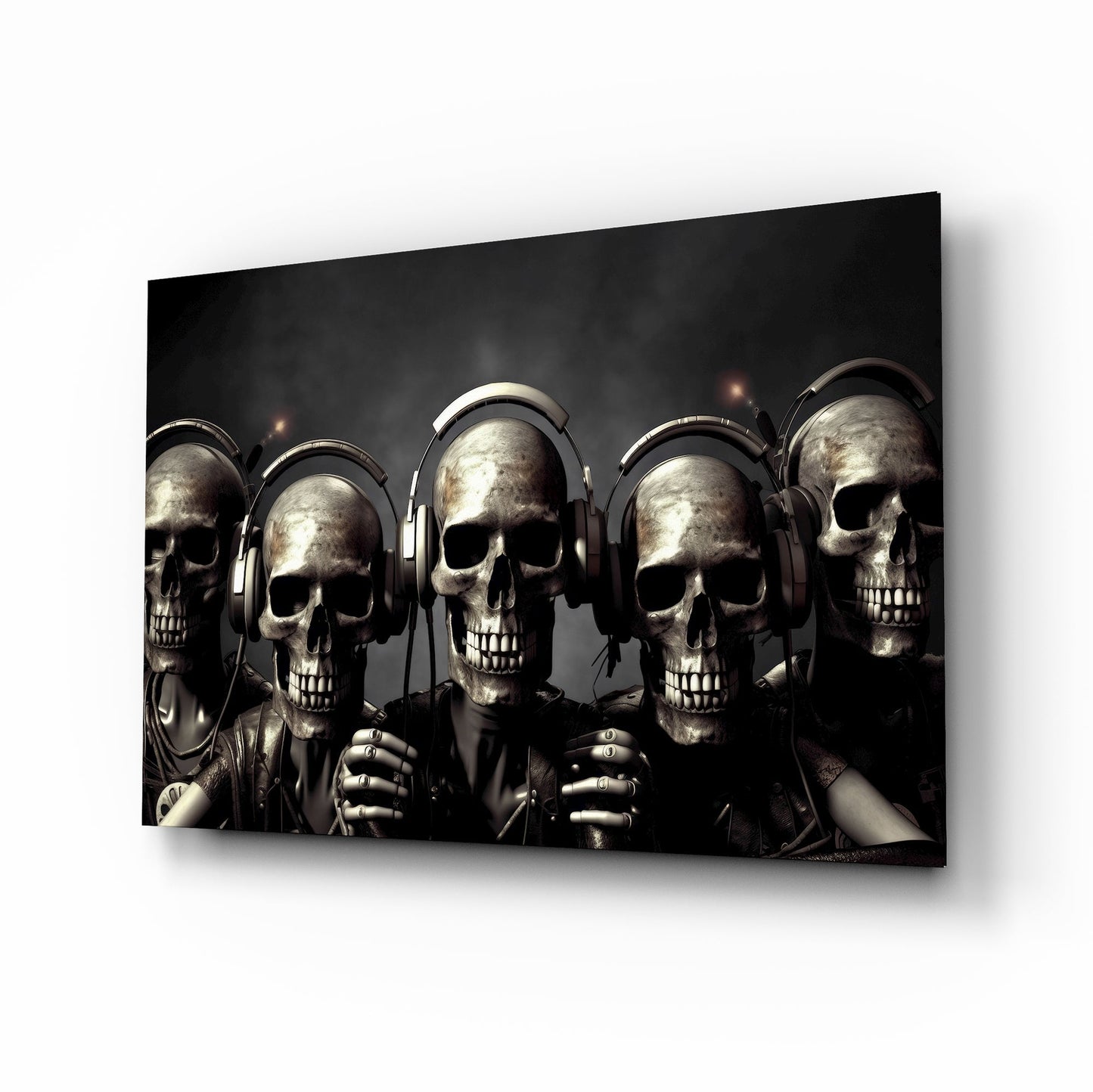 Skull Party Glass Wall Art || Designer's Collection