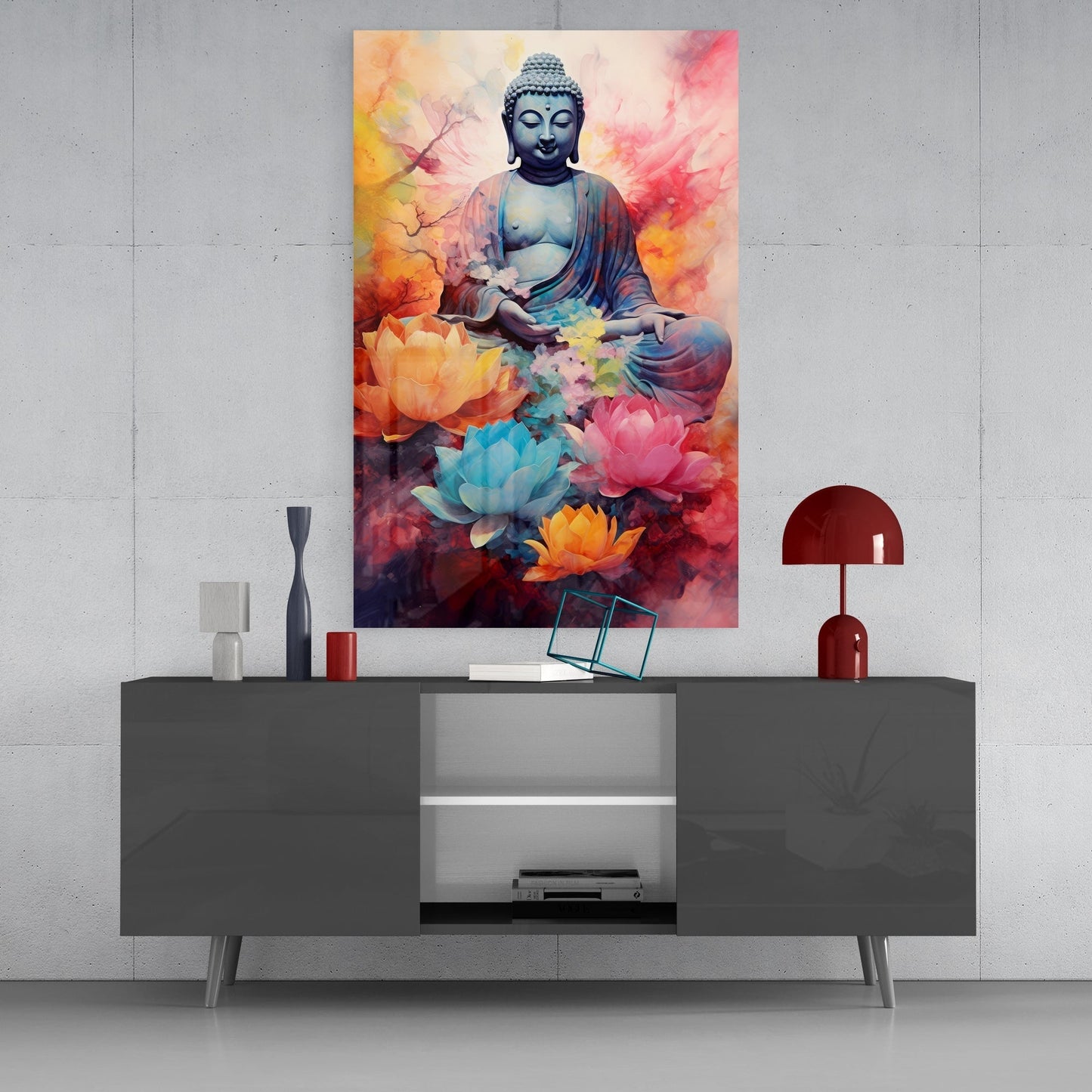 Buddha Glass Wall Art || Designer's Collection