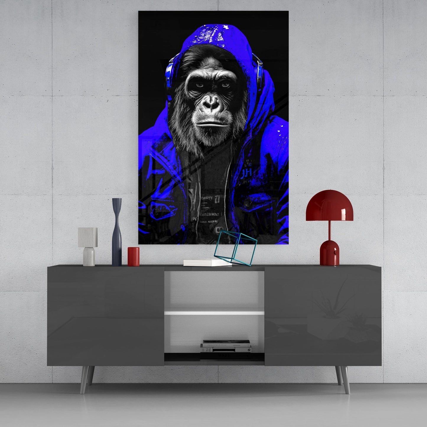 The Ape Glass Wall Art || Designer's Collection