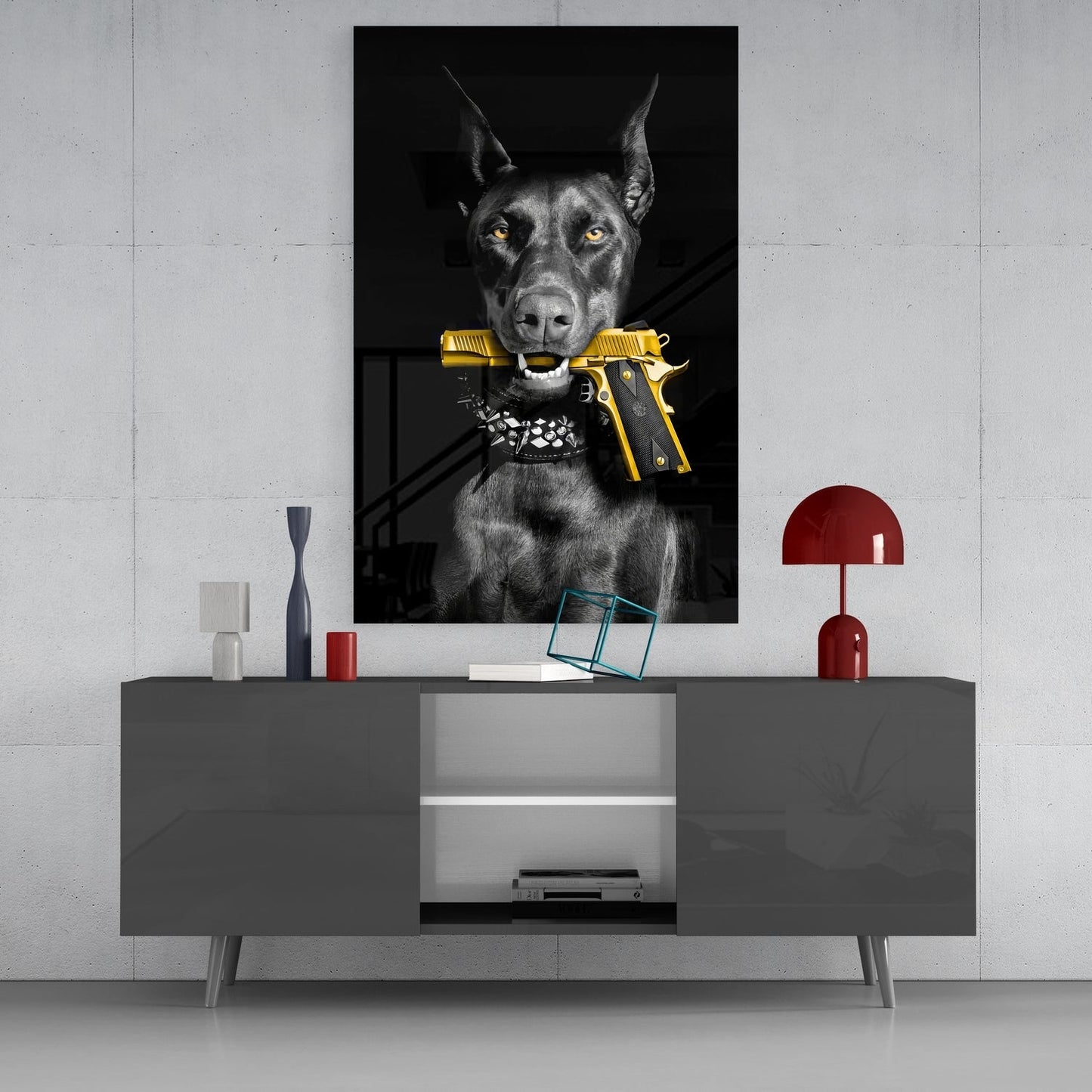 Doberman Cam Tablo || Tasarımcı Koleksiyonu