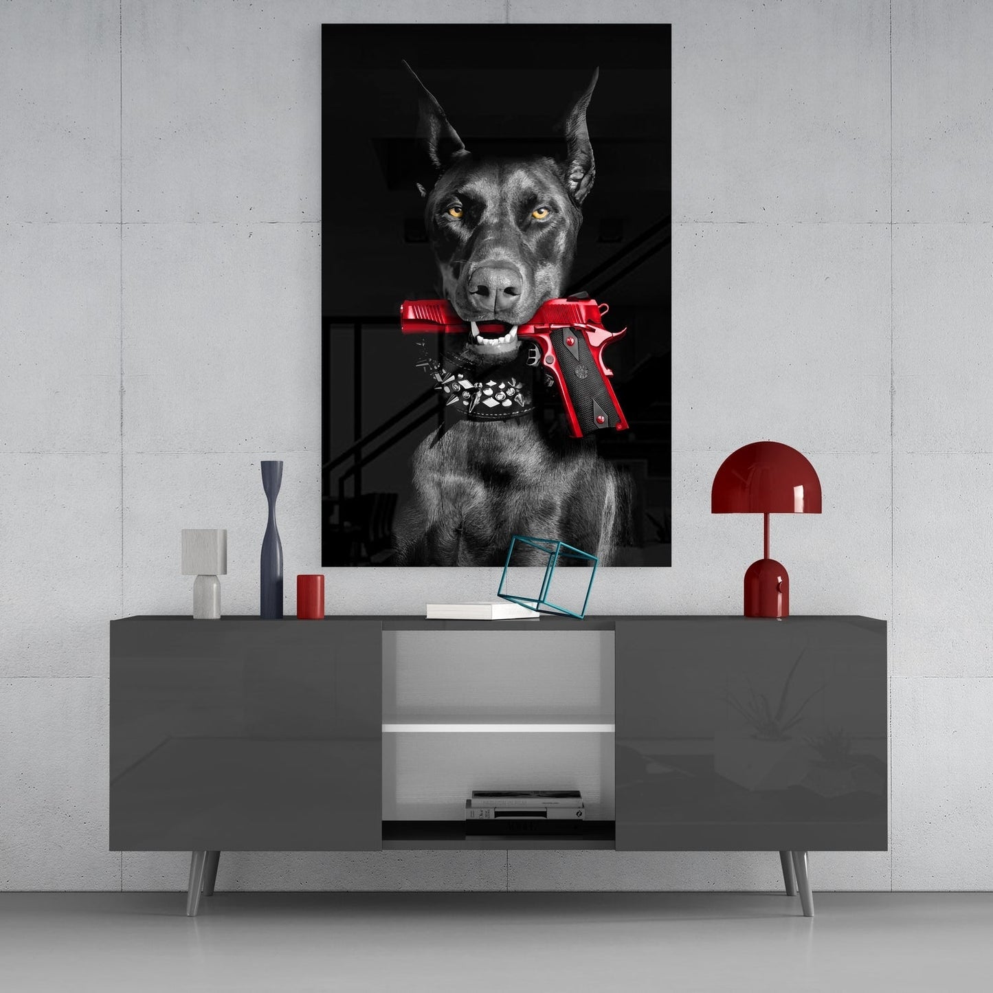 Doberman Cam Tablo || Tasarımcı Koleksiyonu