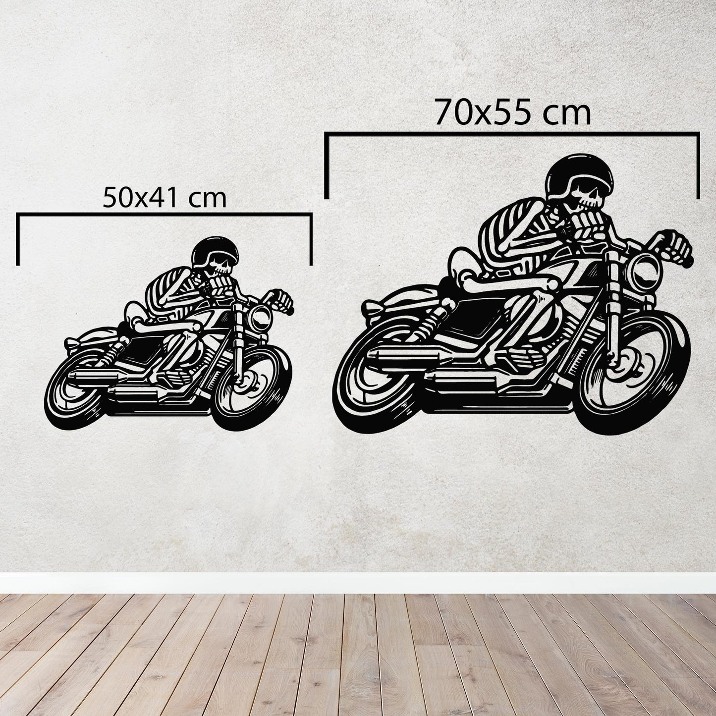 Ölümsüz Ruh İskelet – Metal Motosiklet Duvar Dekoru