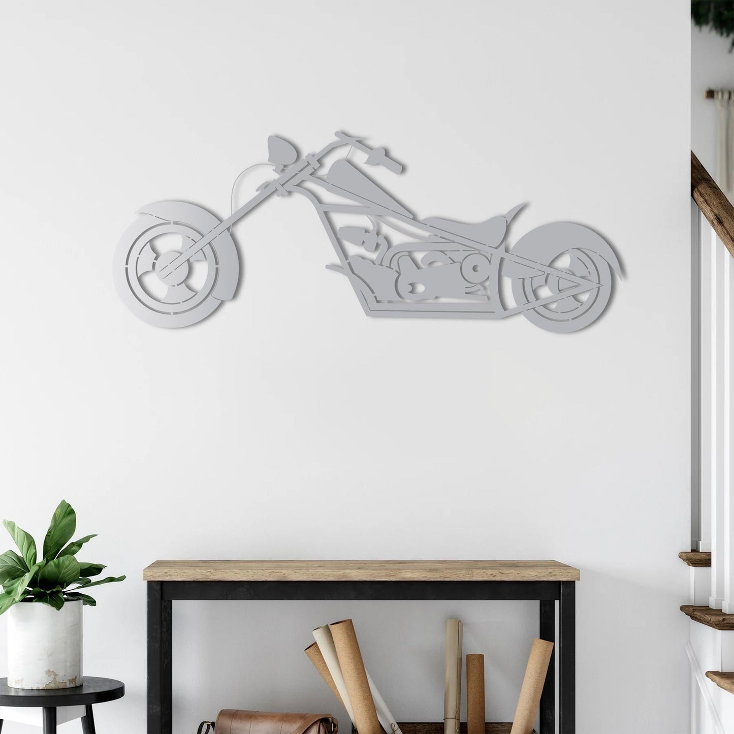 Chopper Efsanesi – Metal Motosiklet Duvar Dekoru