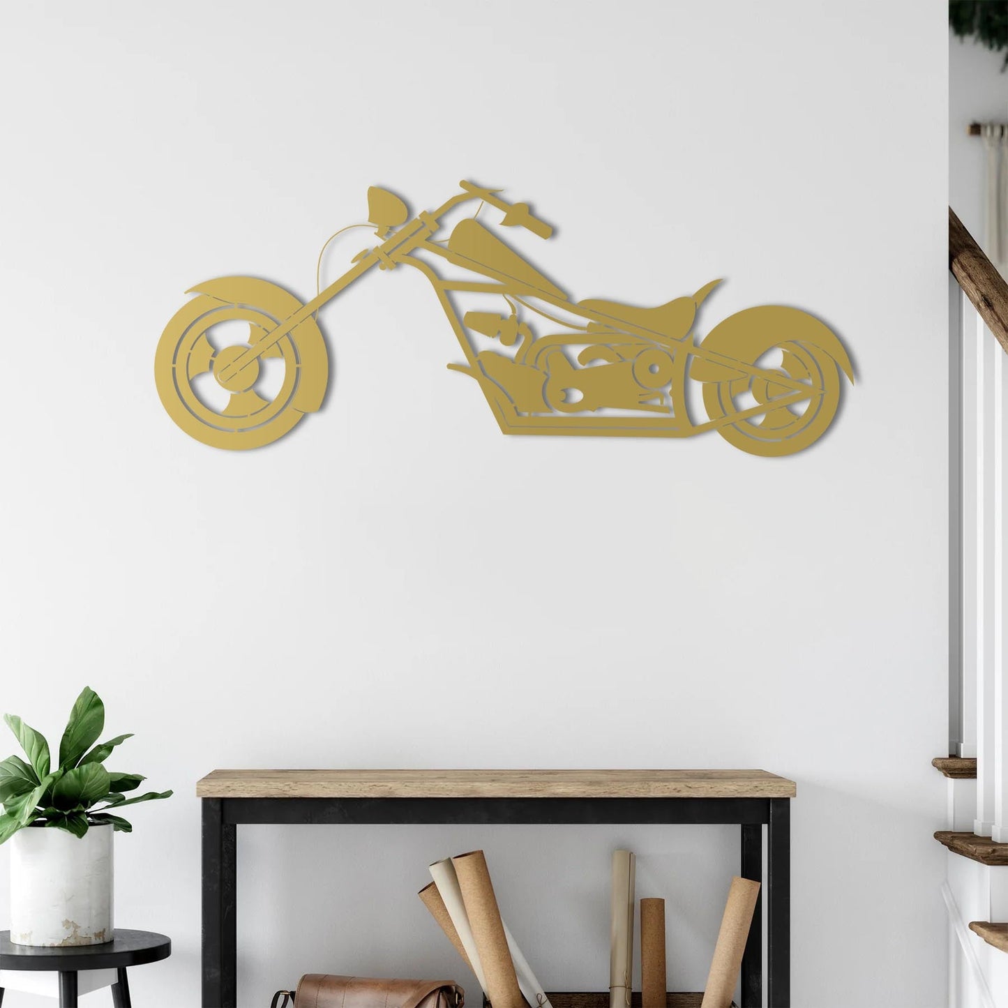 Chopper Efsanesi – Metal Motosiklet Duvar Dekoru