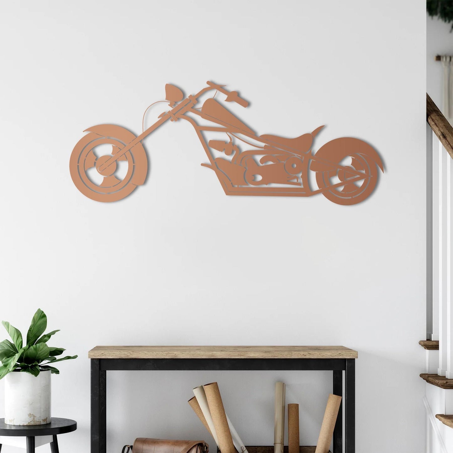Chopper Efsanesi – Metal Motosiklet Duvar Dekoru