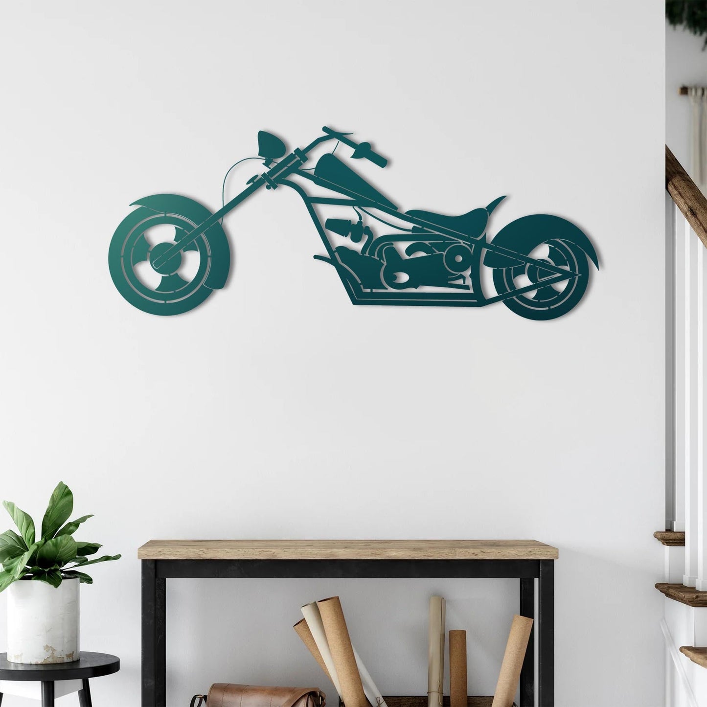 Chopper Efsanesi – Metal Motosiklet Duvar Dekoru