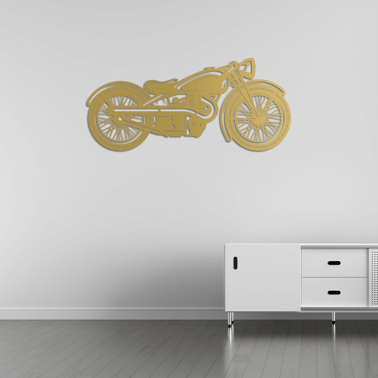Retro Efsane – Metal Motosiklet Duvar Dekoru