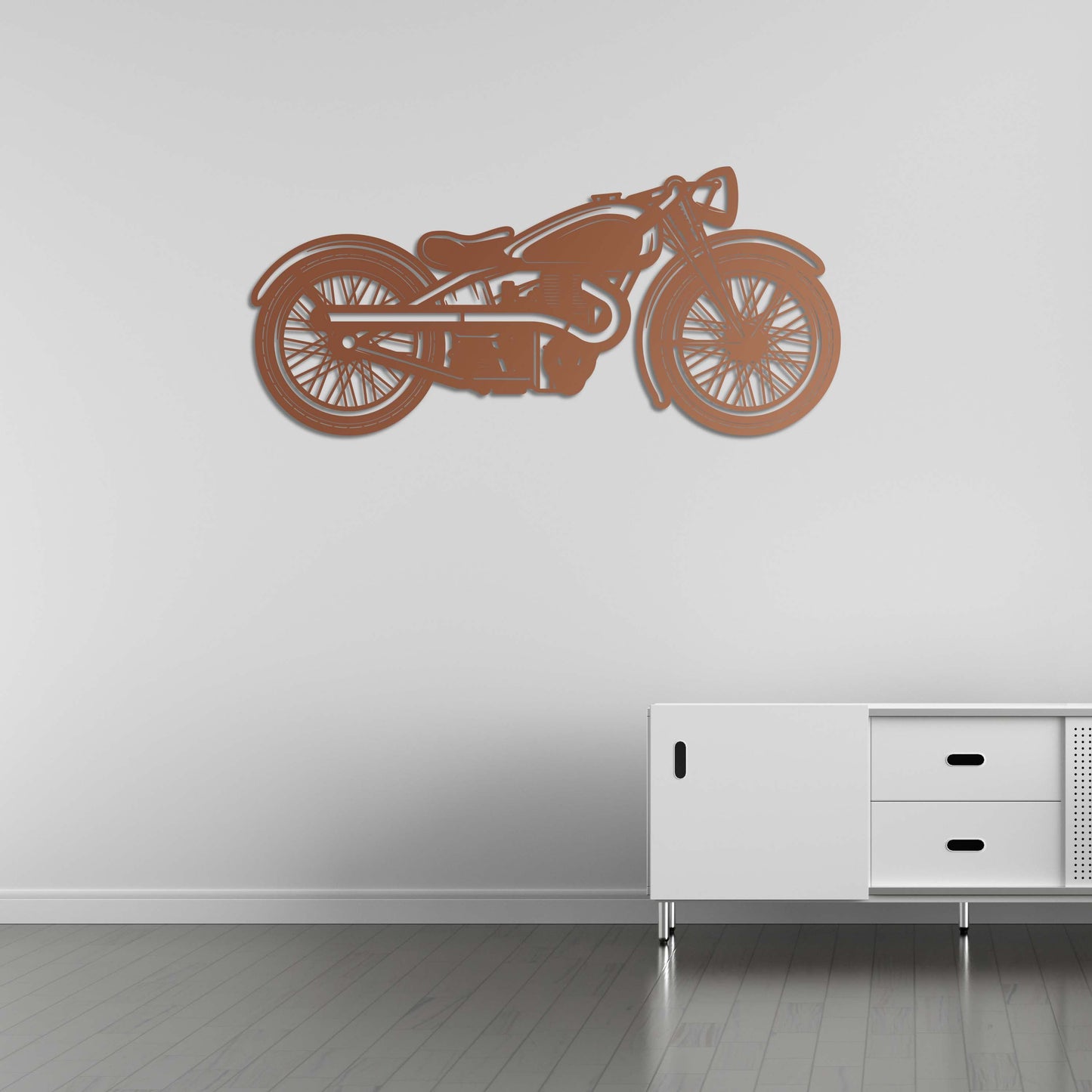 Retro Efsane – Metal Motosiklet Duvar Dekoru