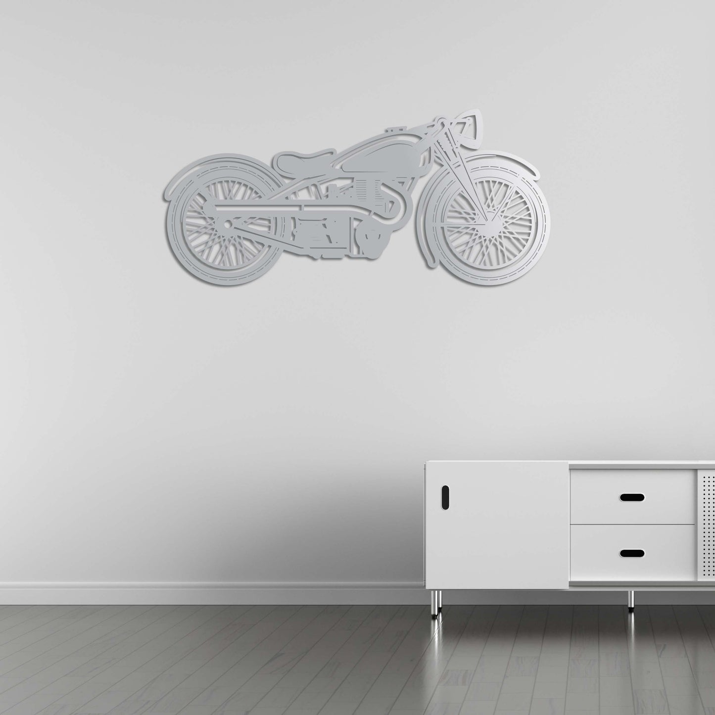 Retro Efsane – Metal Motosiklet Duvar Dekoru