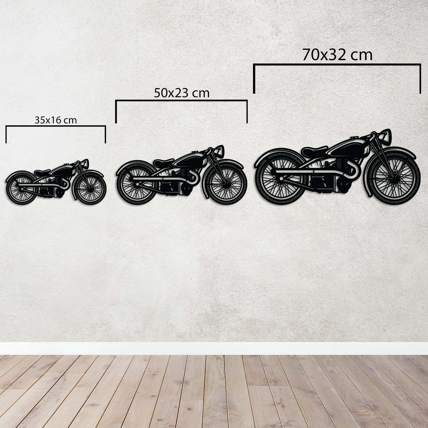 Retro Efsane – Metal Motosiklet Duvar Dekoru