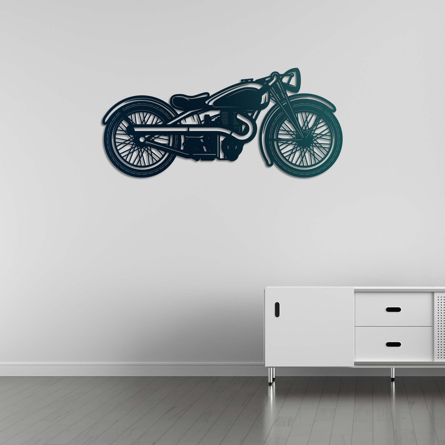 Retro Efsane – Metal Motosiklet Duvar Dekoru
