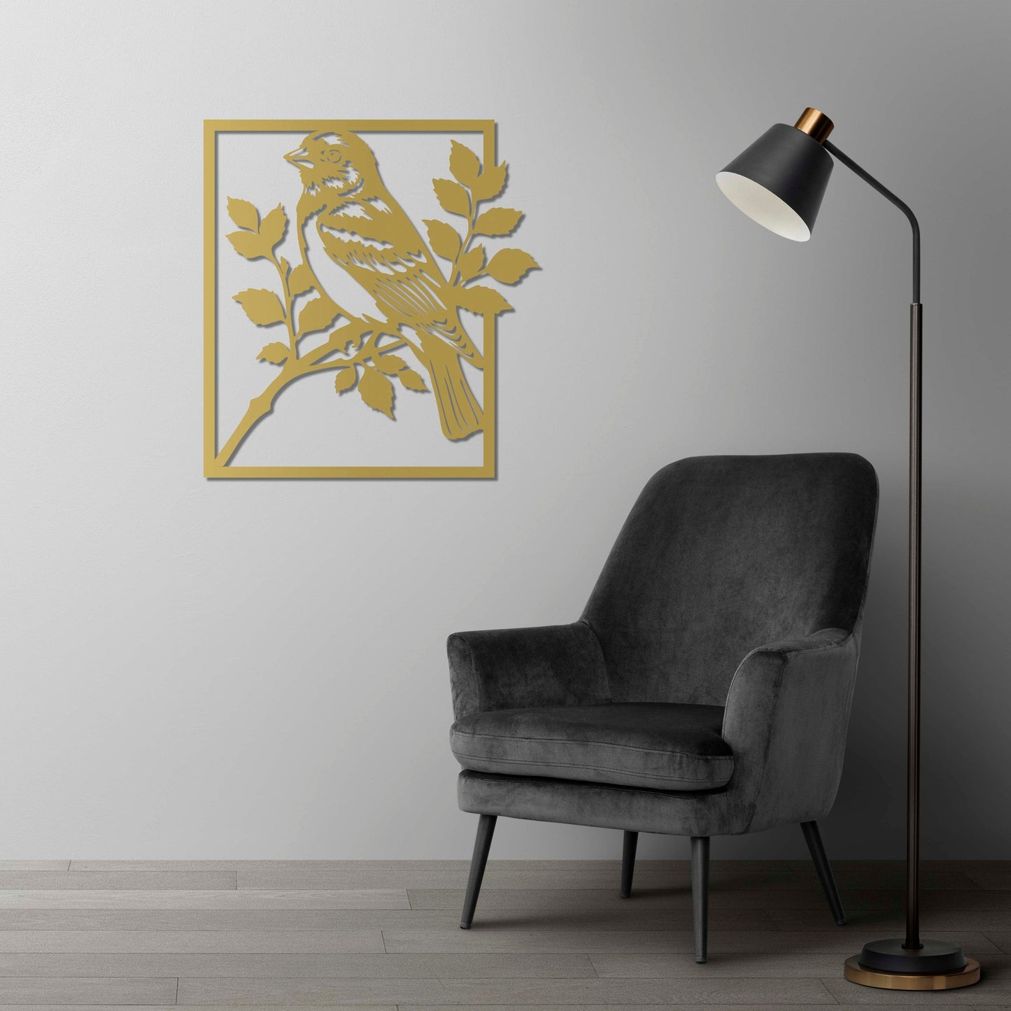 Doğa Şarkısı Kuş Metal Tablo