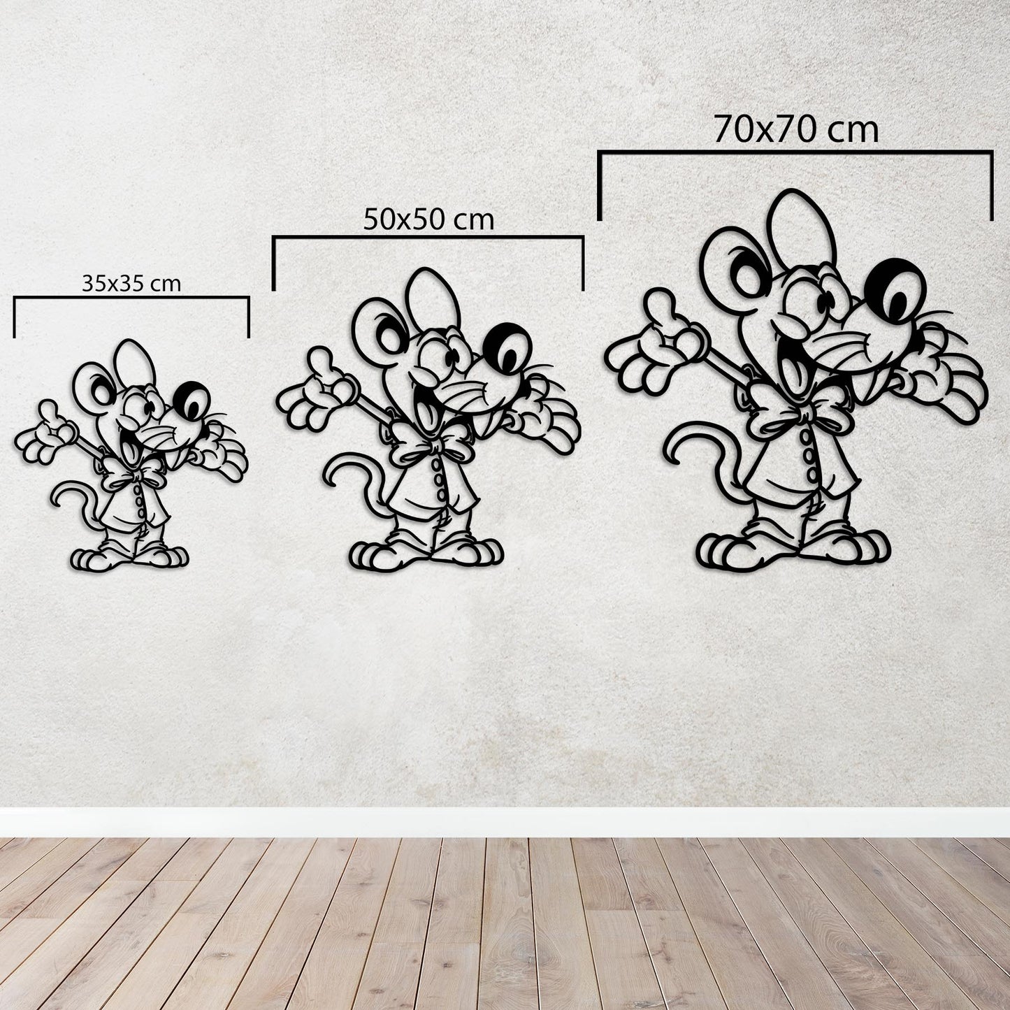 Happy Mouse Metal Painting