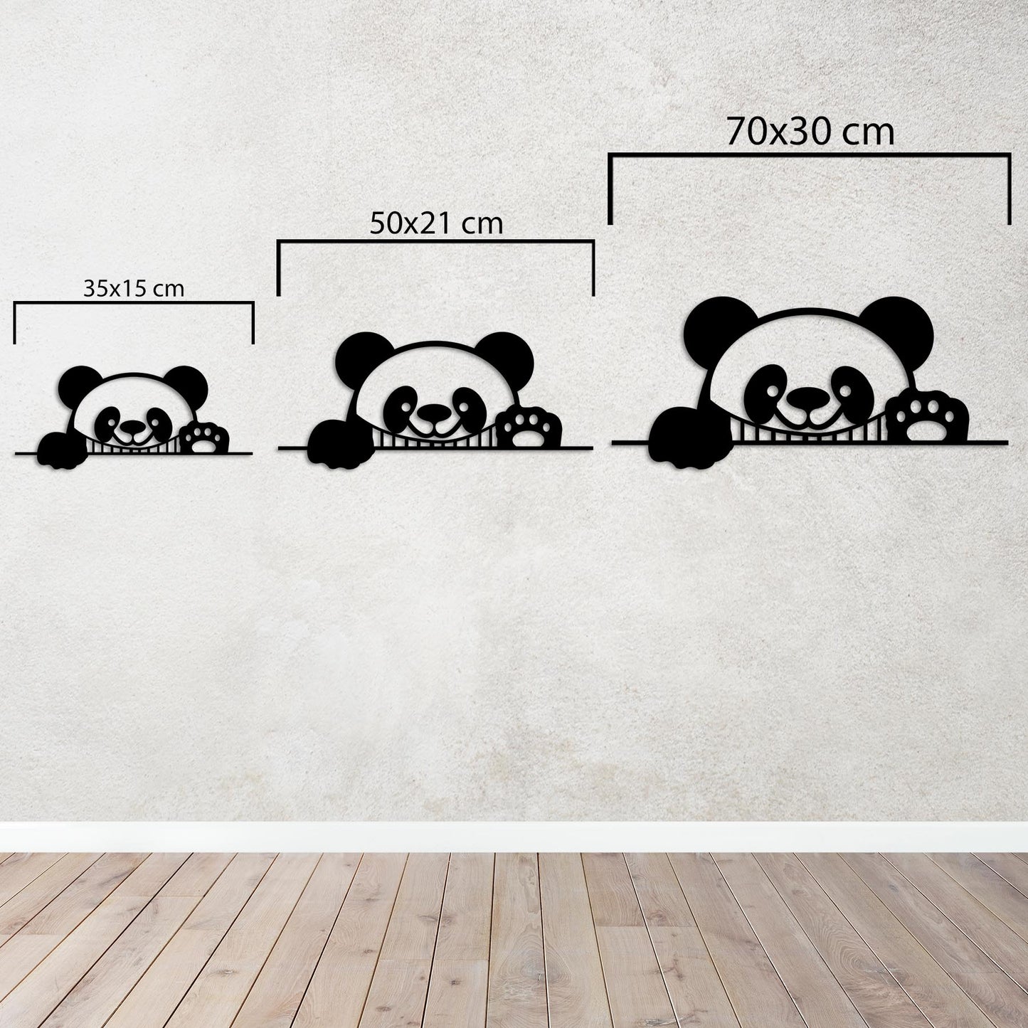 Curious Panda Metal Painting