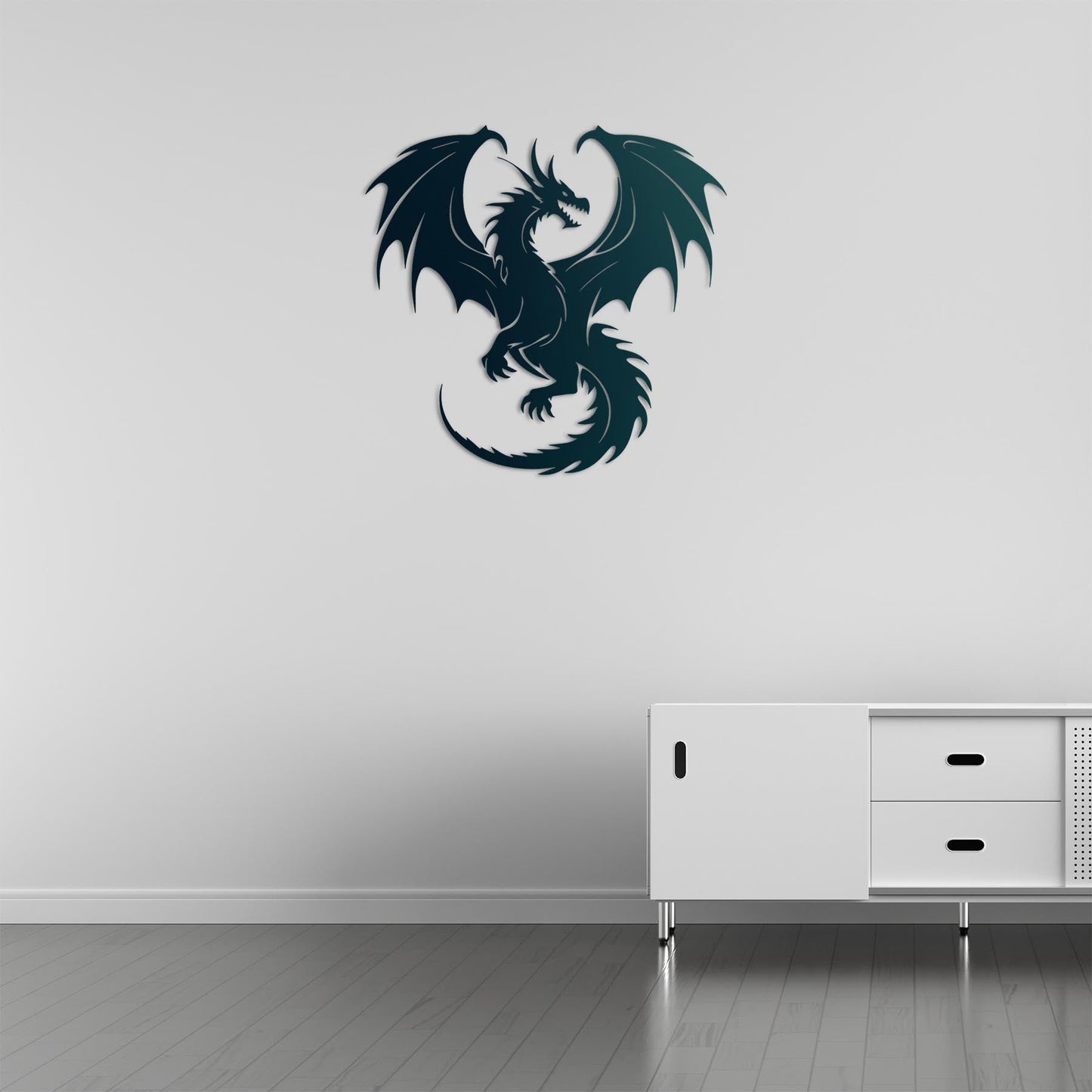 Rise of the Dragon Metal Painting