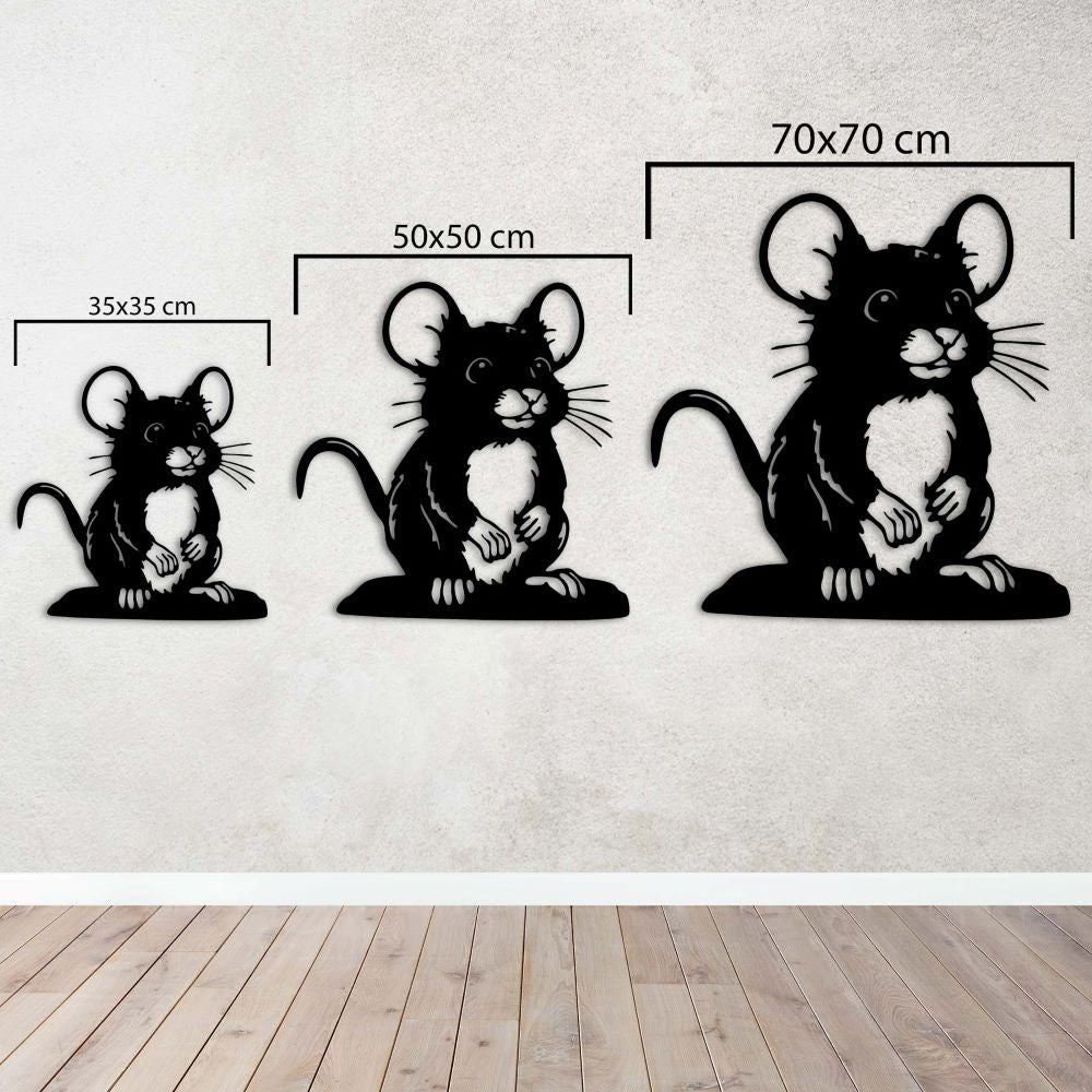 Naughty Mouse Metal Painting