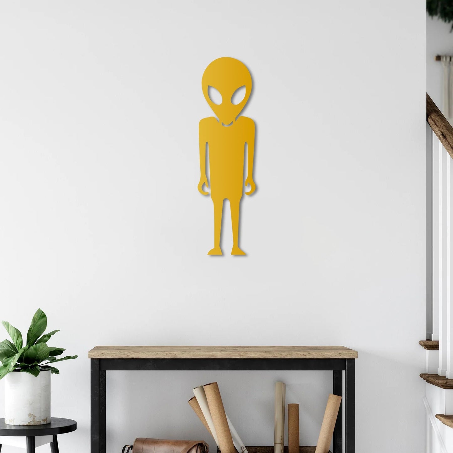 Galactic Visitor Metal Painting