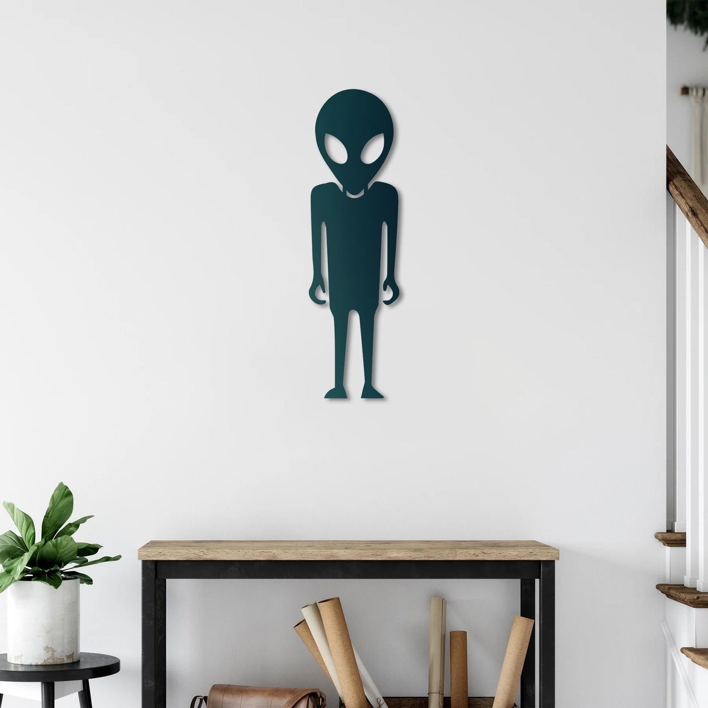 Galactic Visitor Metal Painting