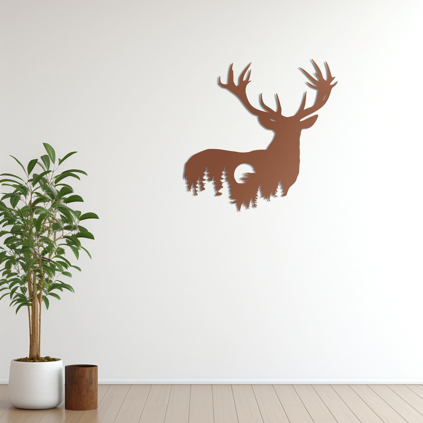 Deer Silhouette Metal Wall Art
