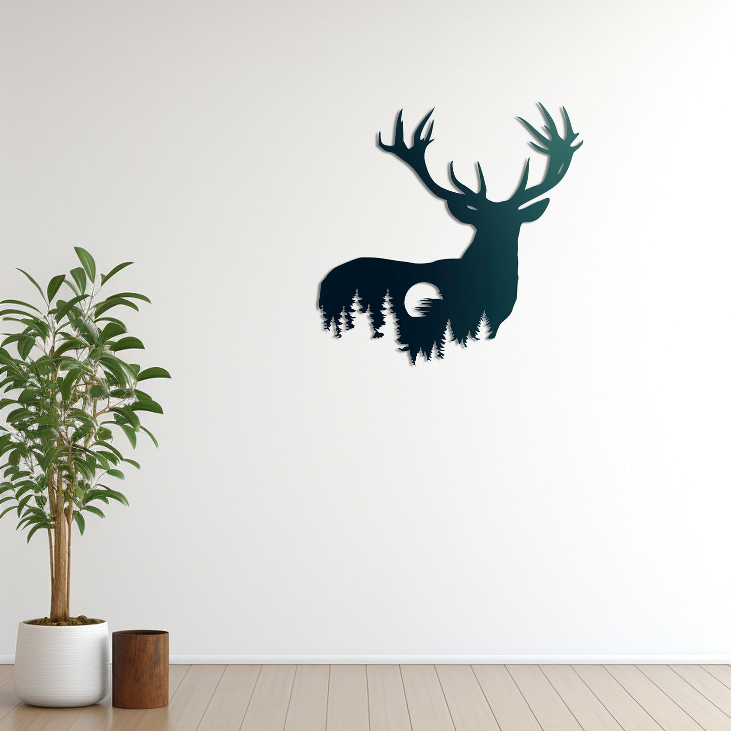 Deer Silhouette Metal Wall Art